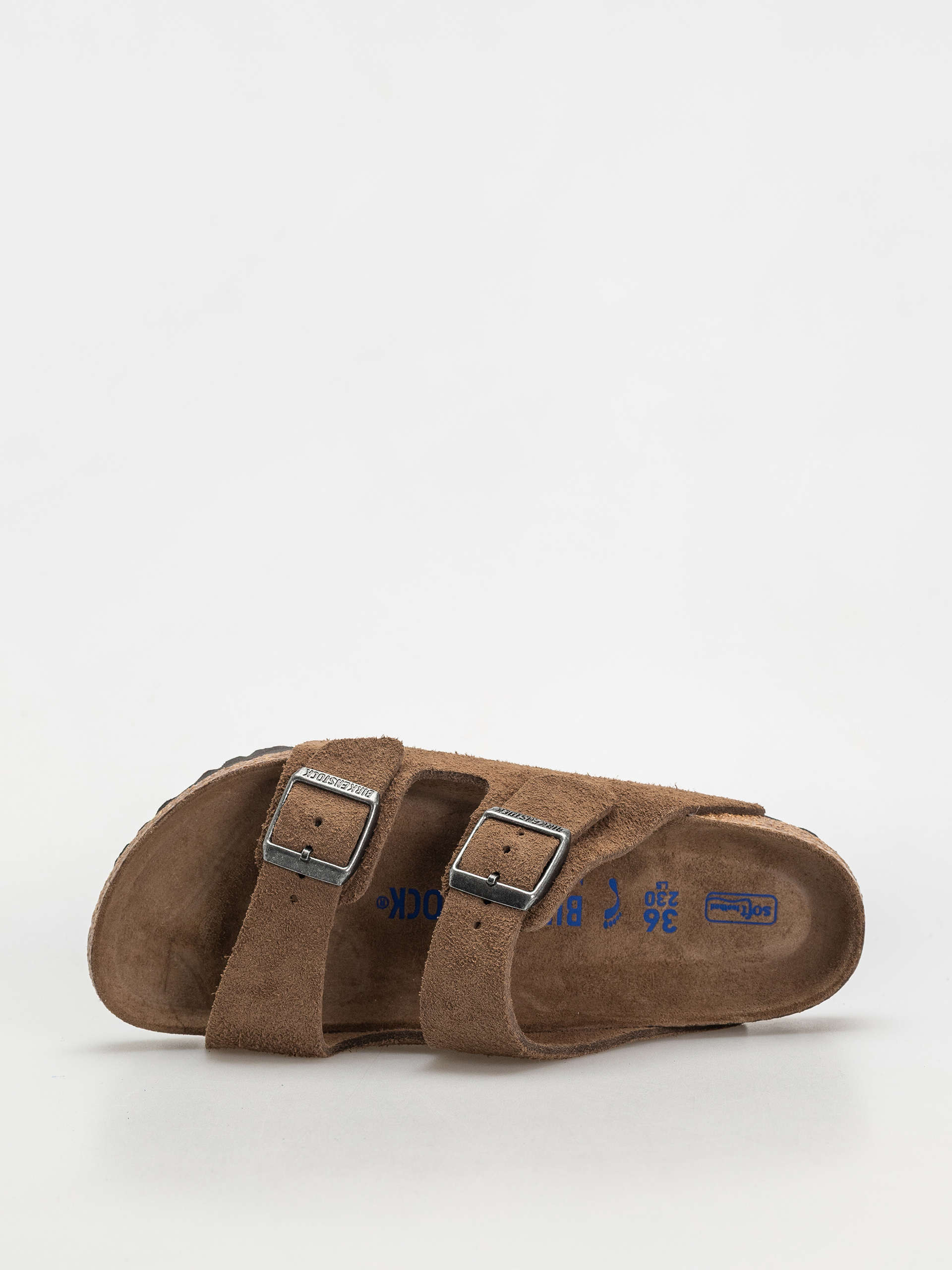 Birkenstock Arizona Suede Leather Narrow Wmn Flip-flop papucsok (dark tea)
