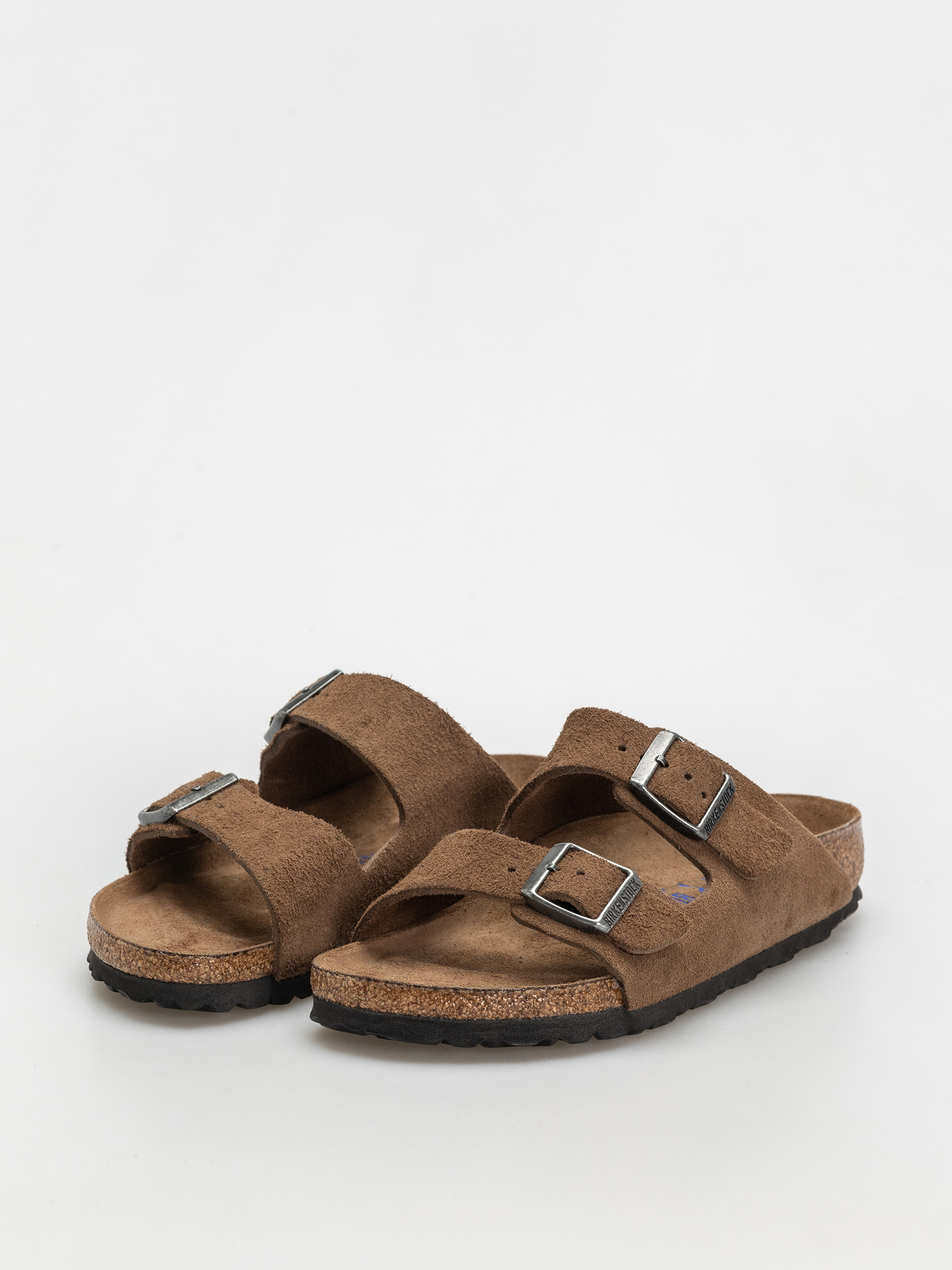 Birkenstock Arizona Suede Leather Narrow Wmn Flip-flop papucsok (dark tea)