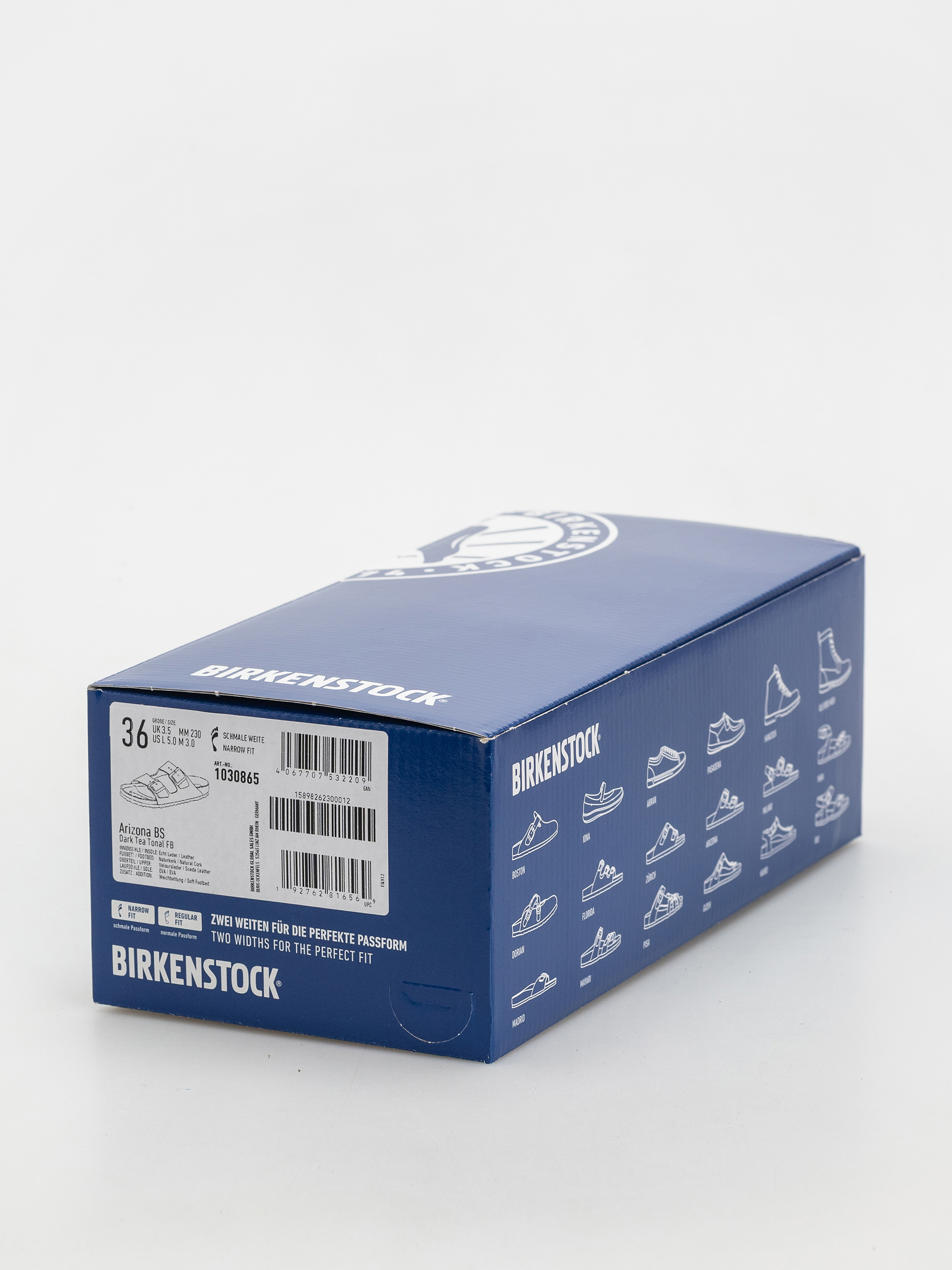 Birkenstock Arizona Suede Leather Narrow Wmn Flip-flop papucsok (dark tea)