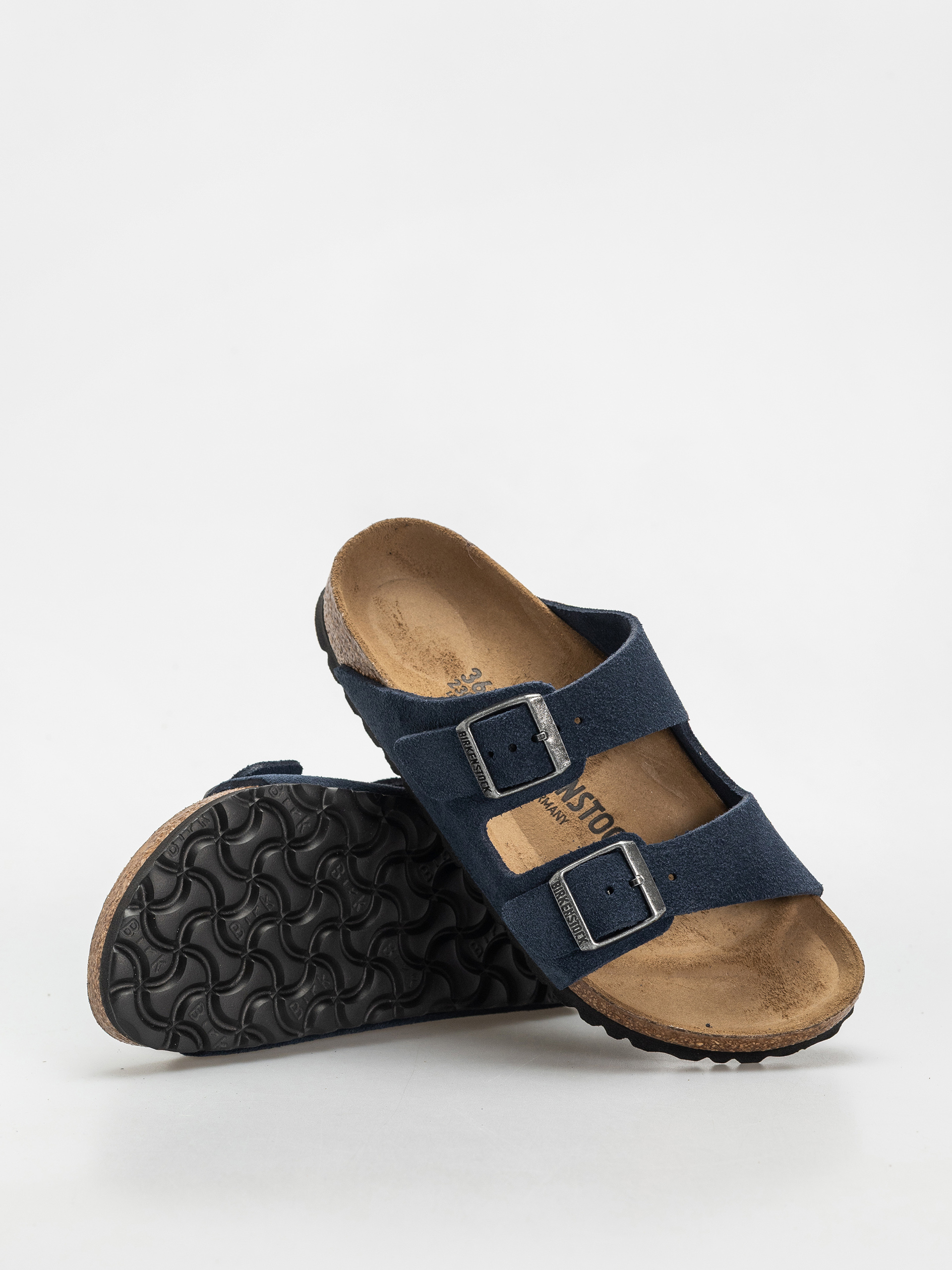 Birkenstock Arizona Suede Leather Narrow Wmn Flip-flop papucsok (new navy)