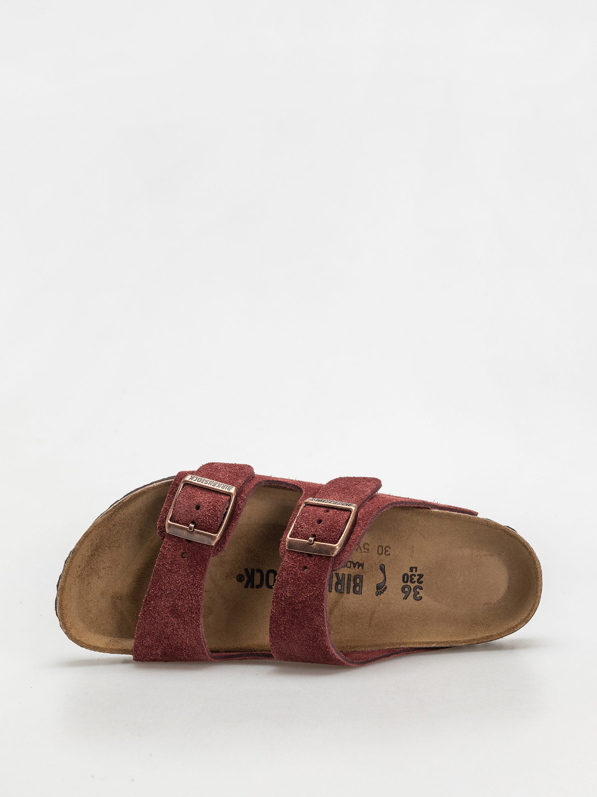 Birkenstock Arizona Suede Leather Narrow Wmn Flip-flop papucsok (zinfandel)