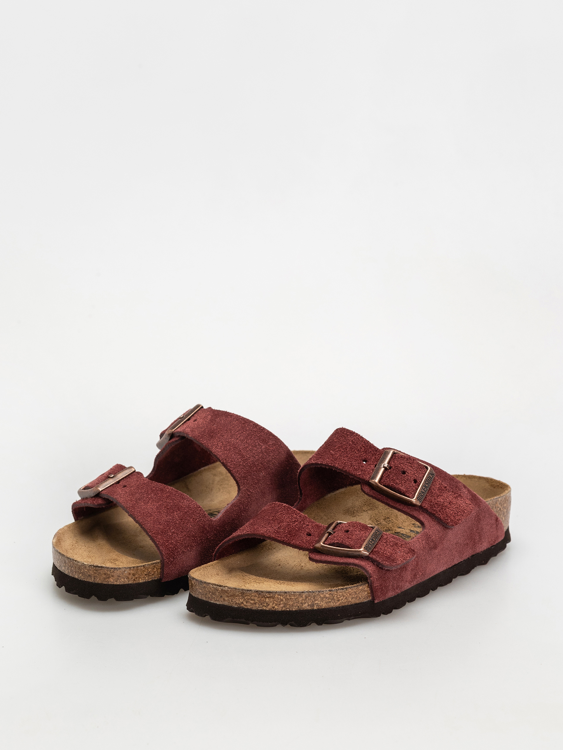 Birkenstock Arizona Suede Leather Narrow Wmn Flip-flop papucsok (zinfandel)