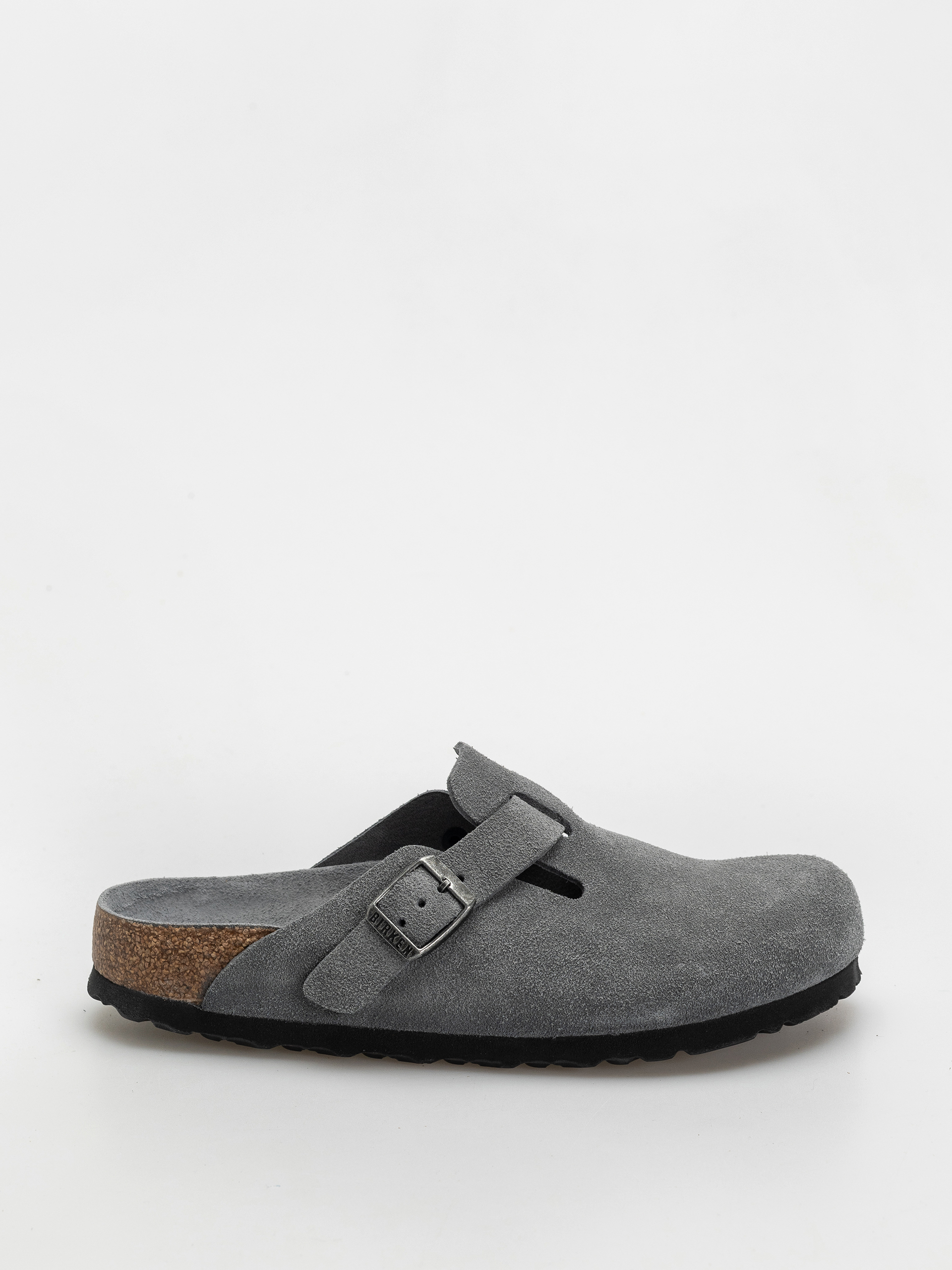 Birkenstock Boston SFB Suede Leather Narrow Wmn Flip-flop papucsok (basalt gray)
