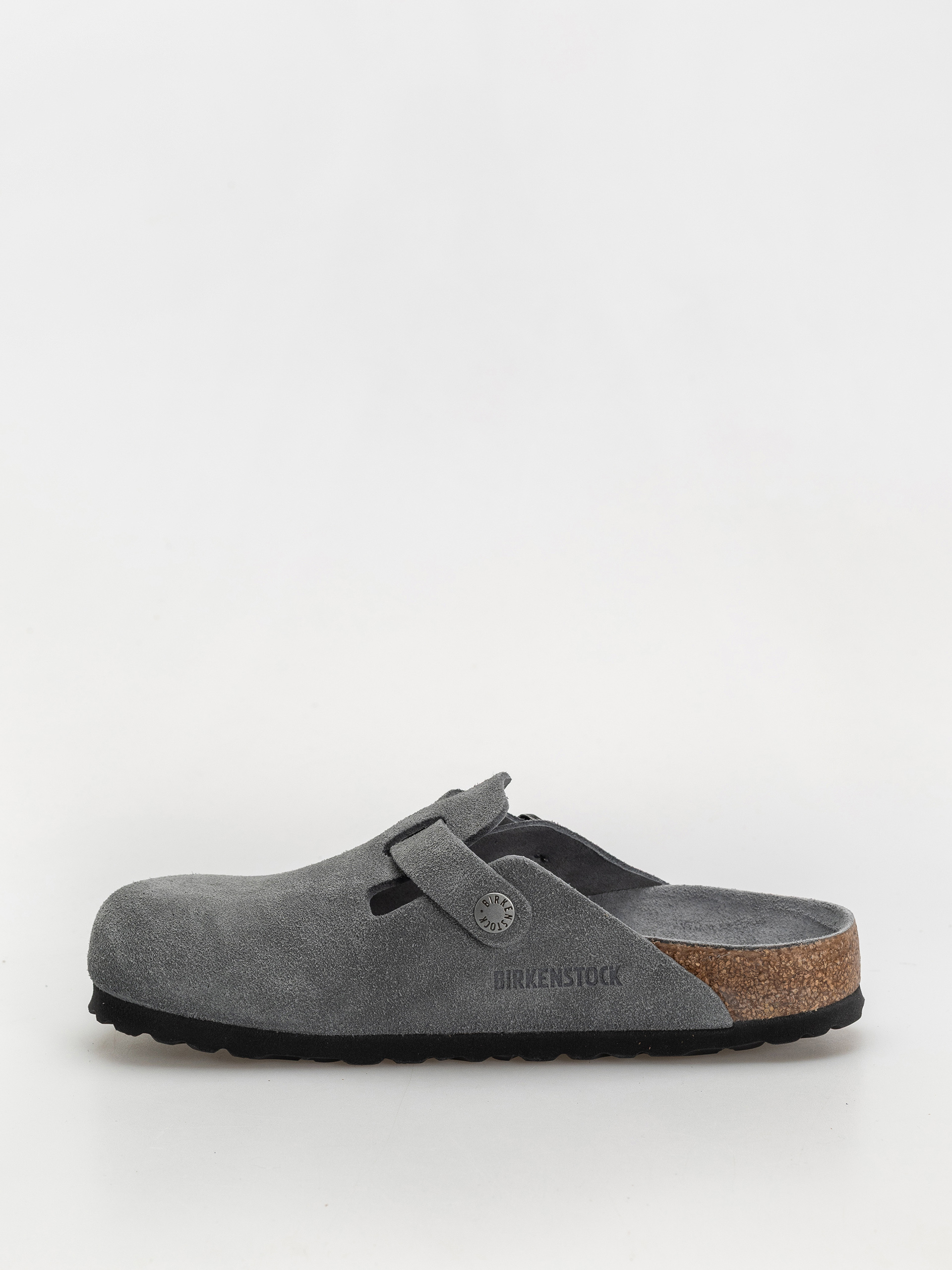 Birkenstock Boston SFB Suede Leather Narrow Wmn Flip-flop papucsok (basalt gray)