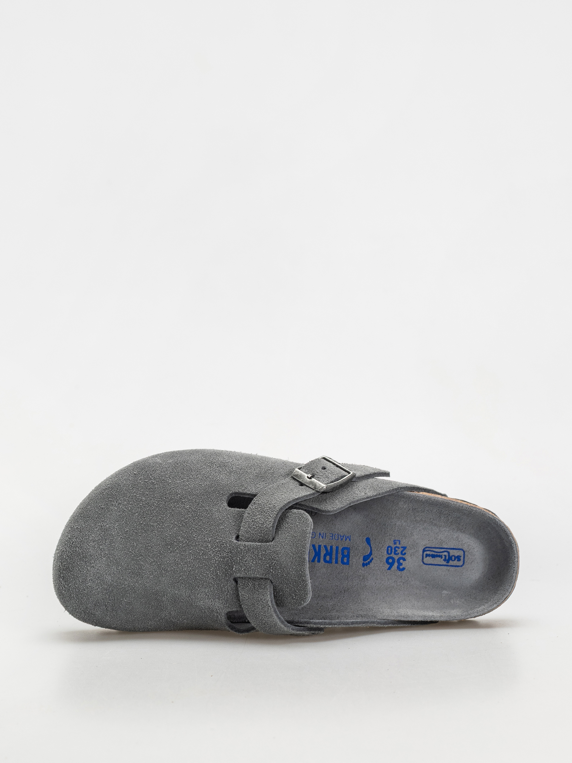 Birkenstock Boston SFB Suede Leather Narrow Wmn Flip-flop papucsok (basalt gray)