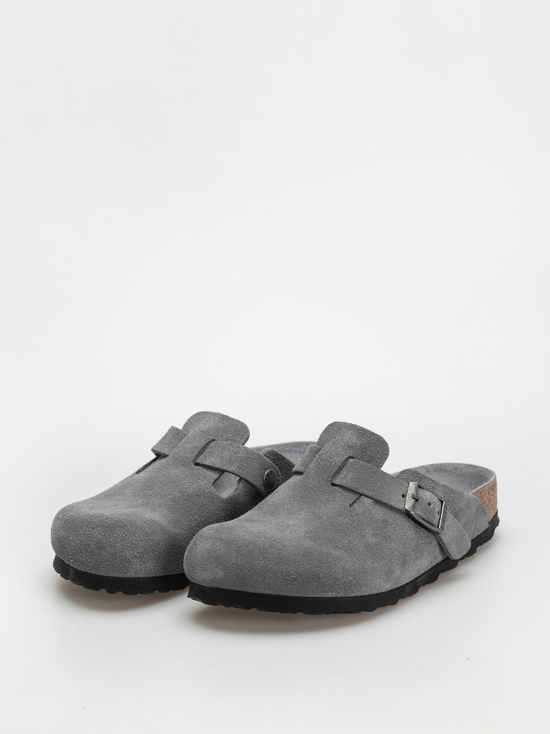 Birkenstock Boston SFB Suede Leather Narrow Wmn Flip-flop papucsok (basalt gray)