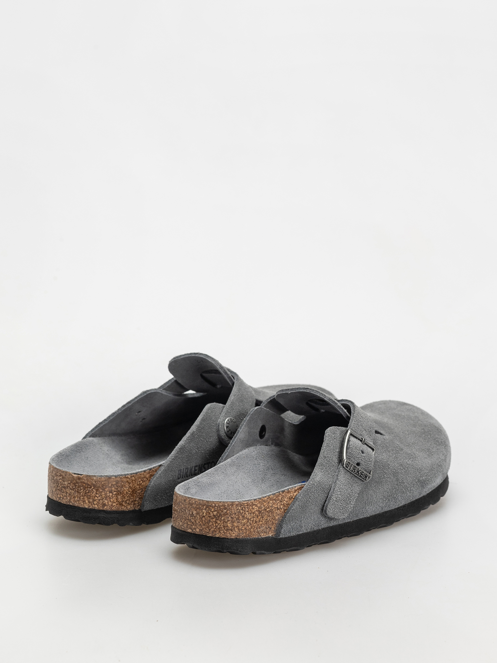 Birkenstock Boston SFB Suede Leather Narrow Wmn Flip-flop papucsok (basalt gray)