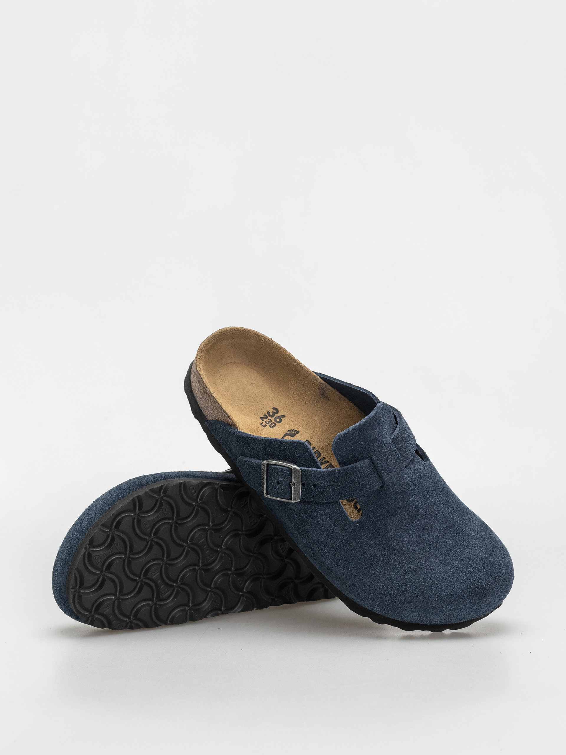 Birkenstock Boston Suede Leather Narrow Wmn Flip-flop papucsok (new navy)