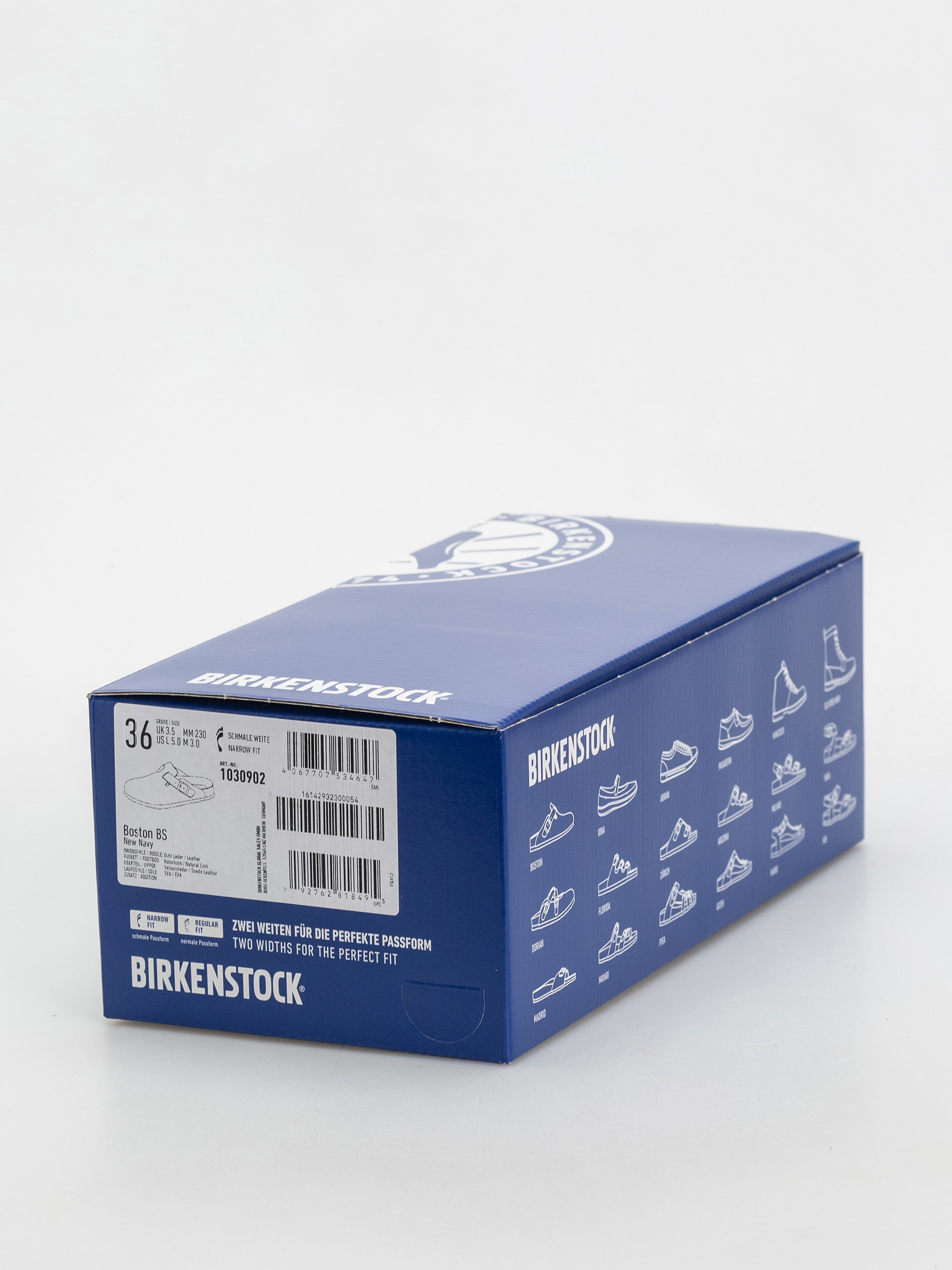 Birkenstock Boston Suede Leather Narrow Wmn Flip-flop papucsok (new navy)