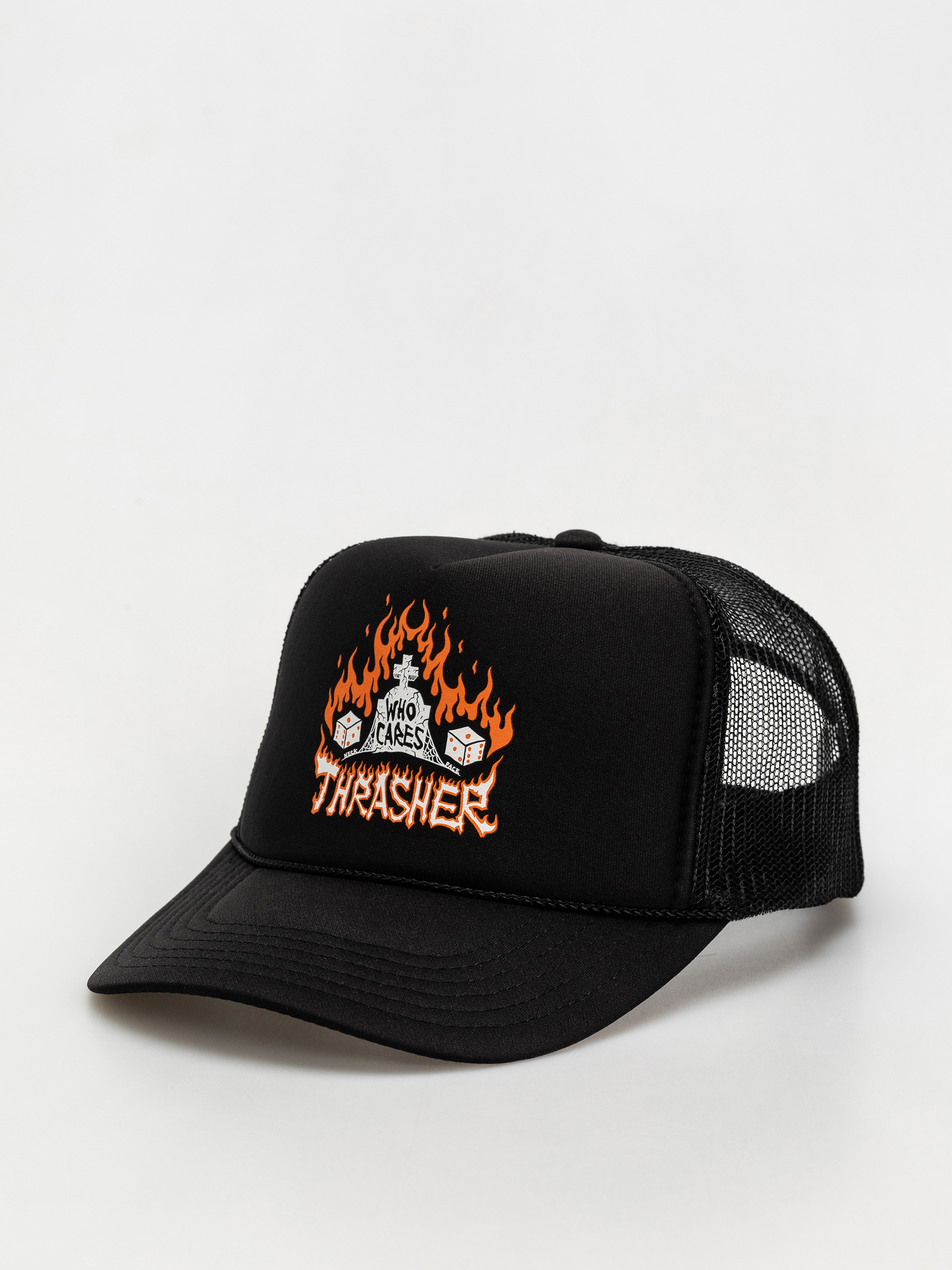 Thrasher Who Cares by Neckface Trucker Baseball sapka (trucker)