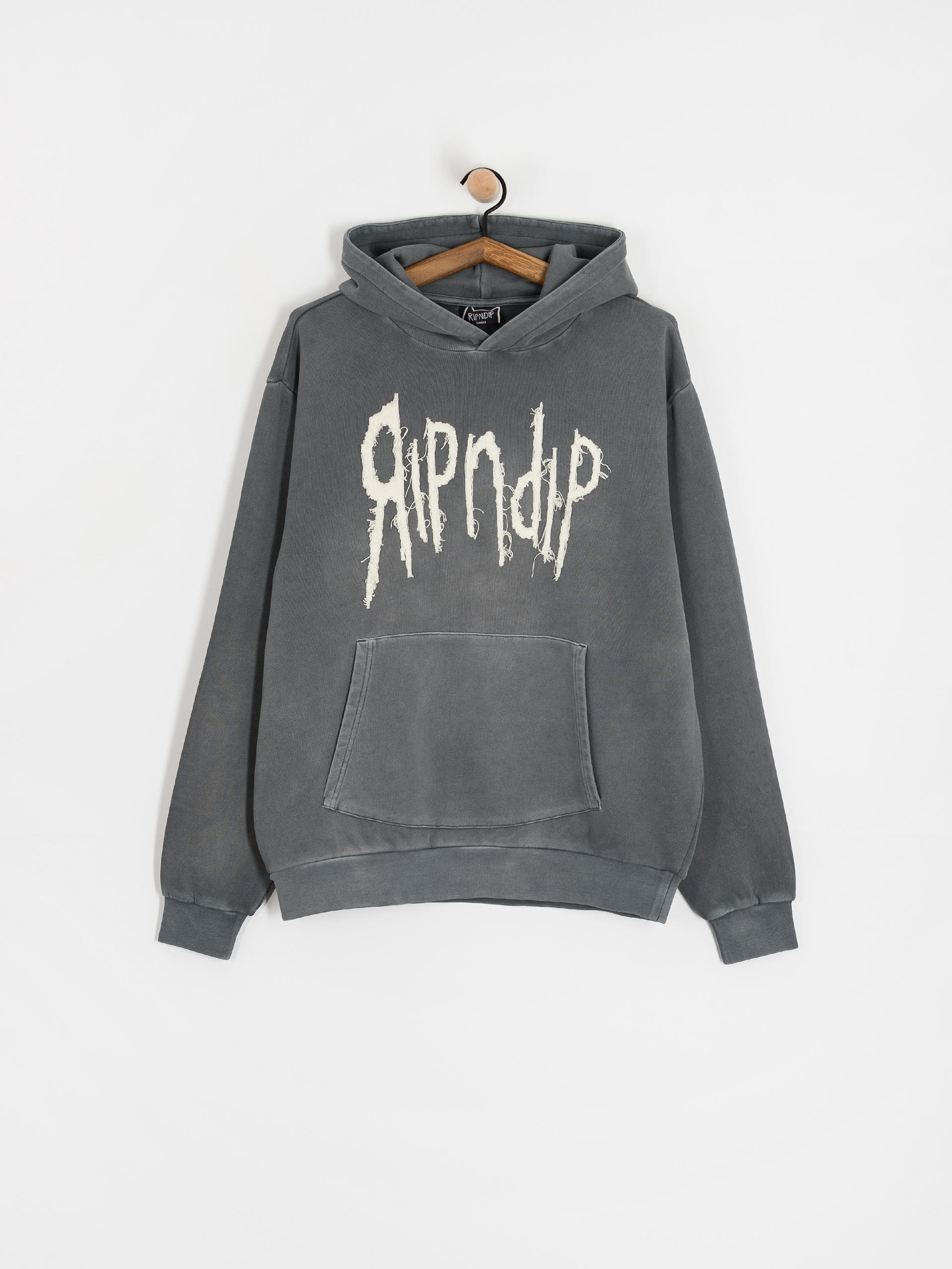 RipNDip Insano Distressed HD Kapucnis pulóver (charcoal vintage wash)