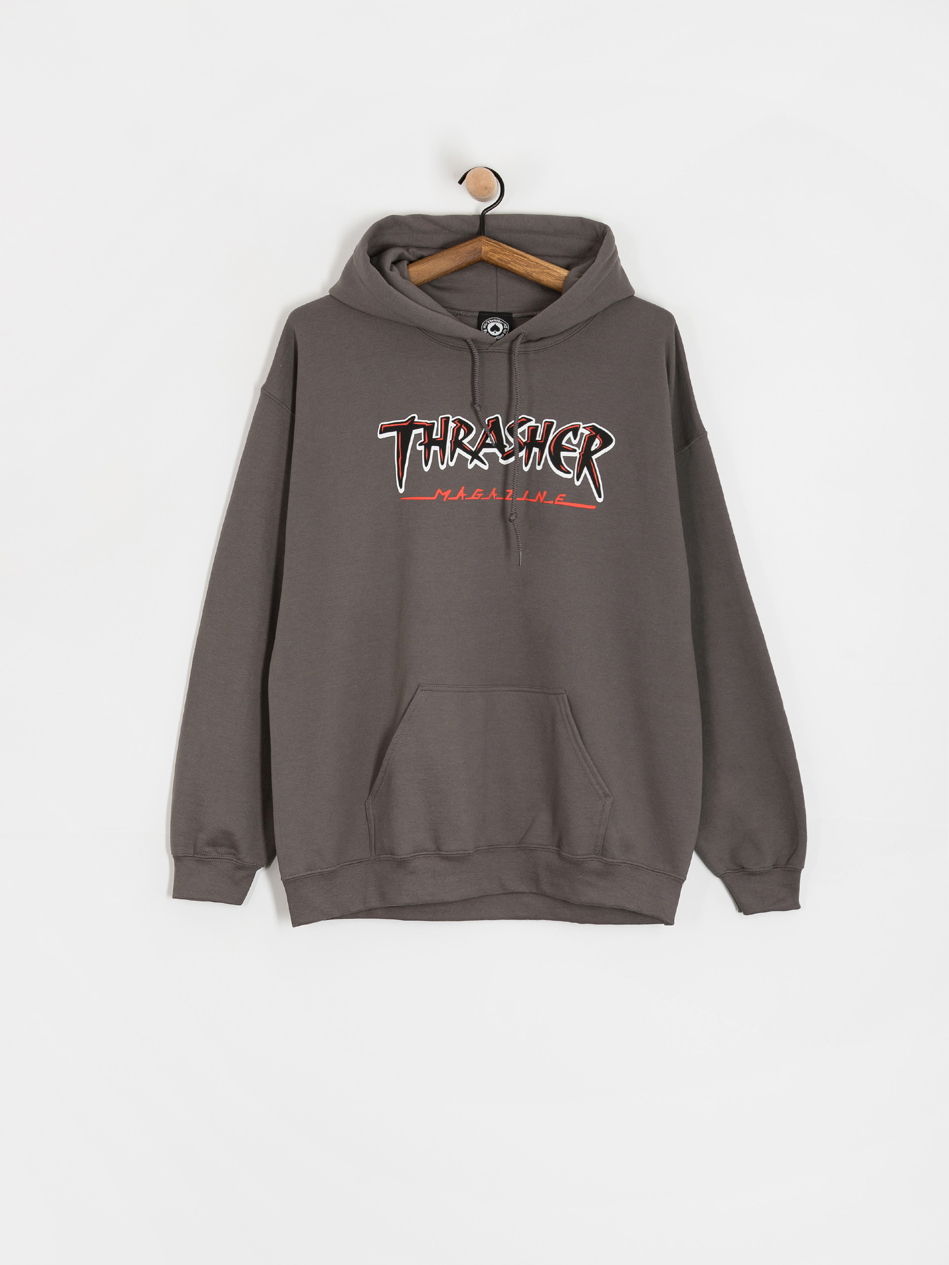 Thrasher Slash HD Kapucnis pulóver (charcoal)