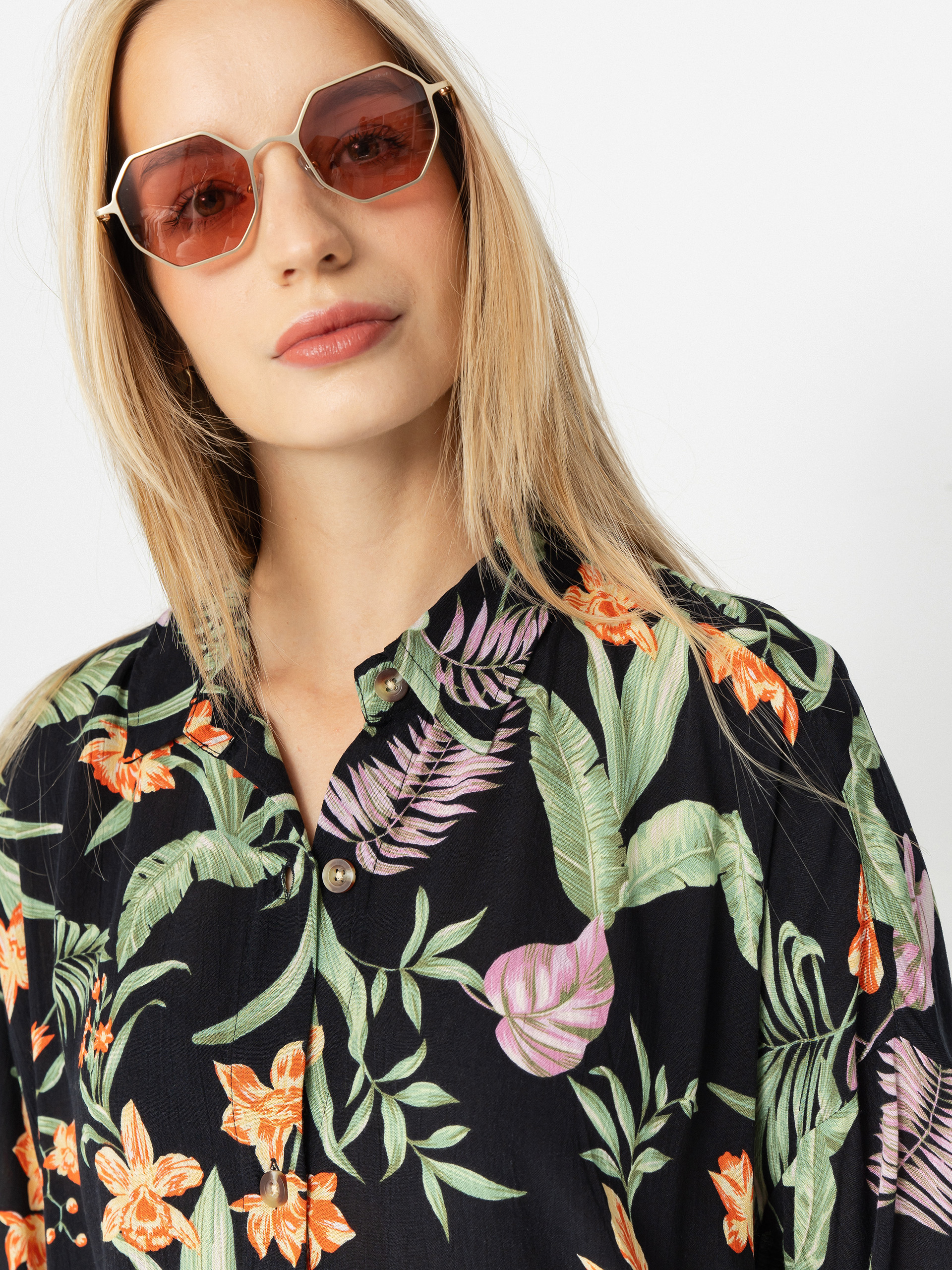 Roxy Beach Nostalgia Crinkle Ing Wmn (anthracite island escape)