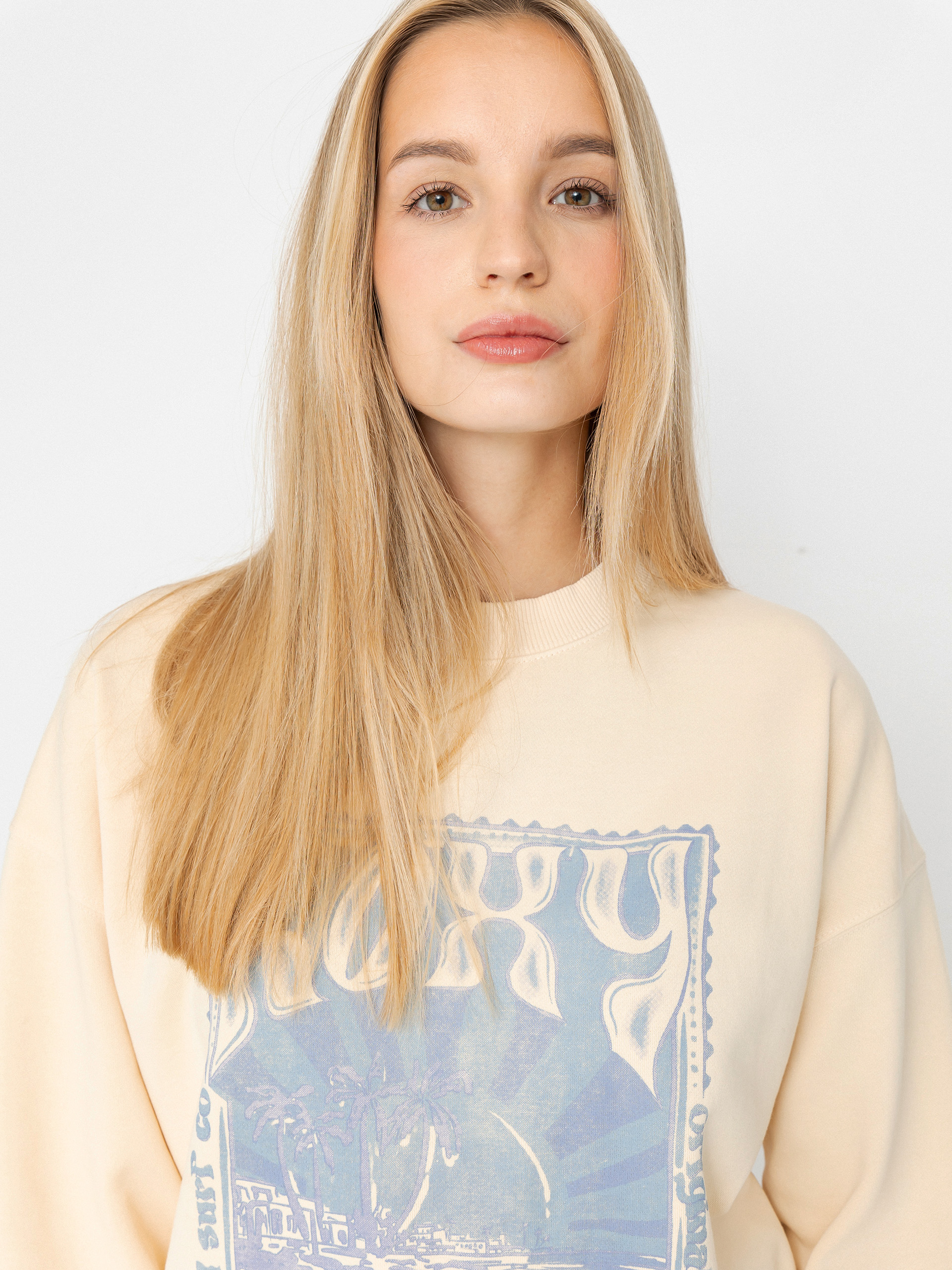 Roxy Lineup Oversized Crew Wmn Pulóver (parchment)