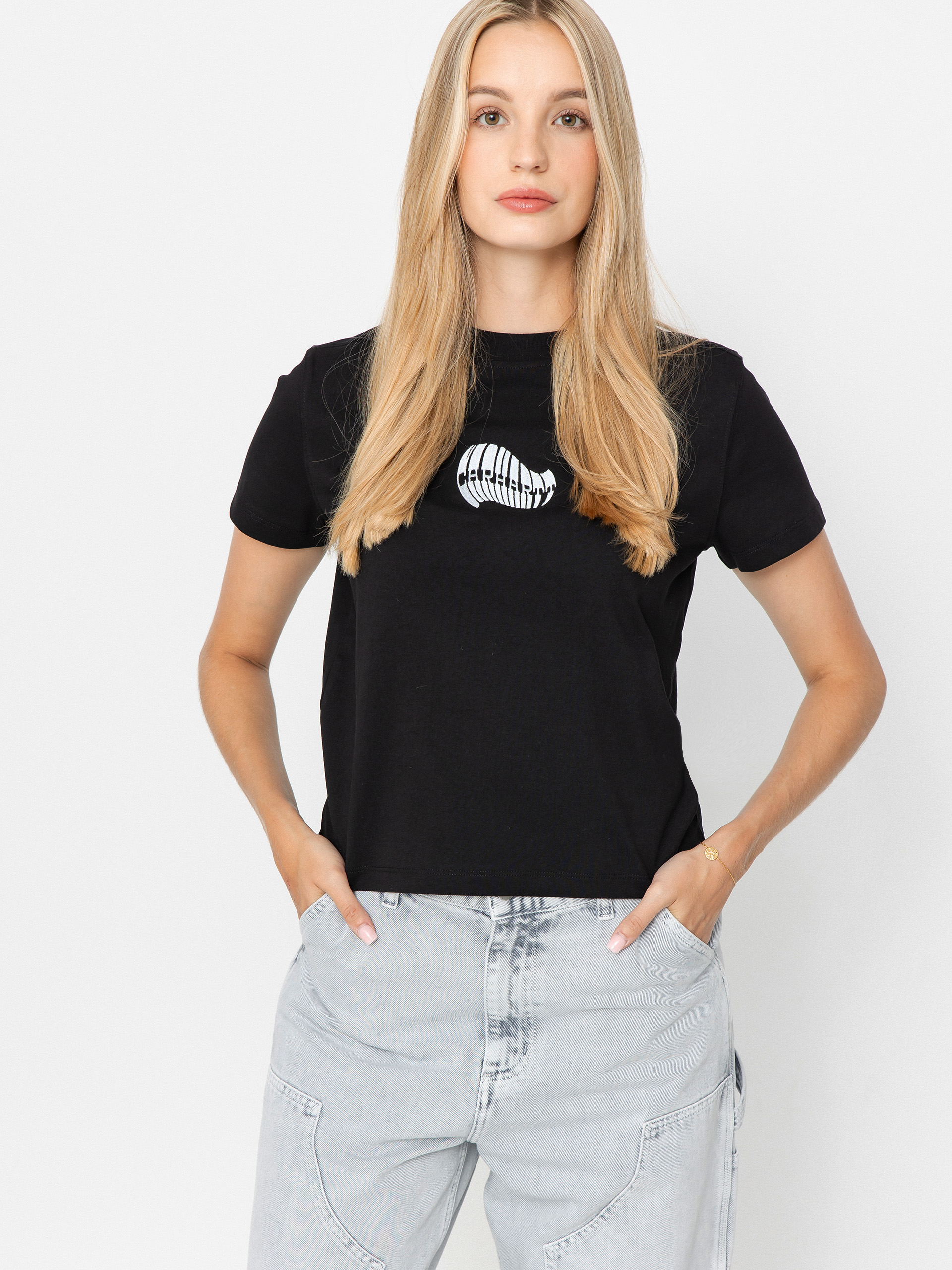 Carhartt WIP Psshh Wmn Pu00f3lu00f3 (black/blue fog)