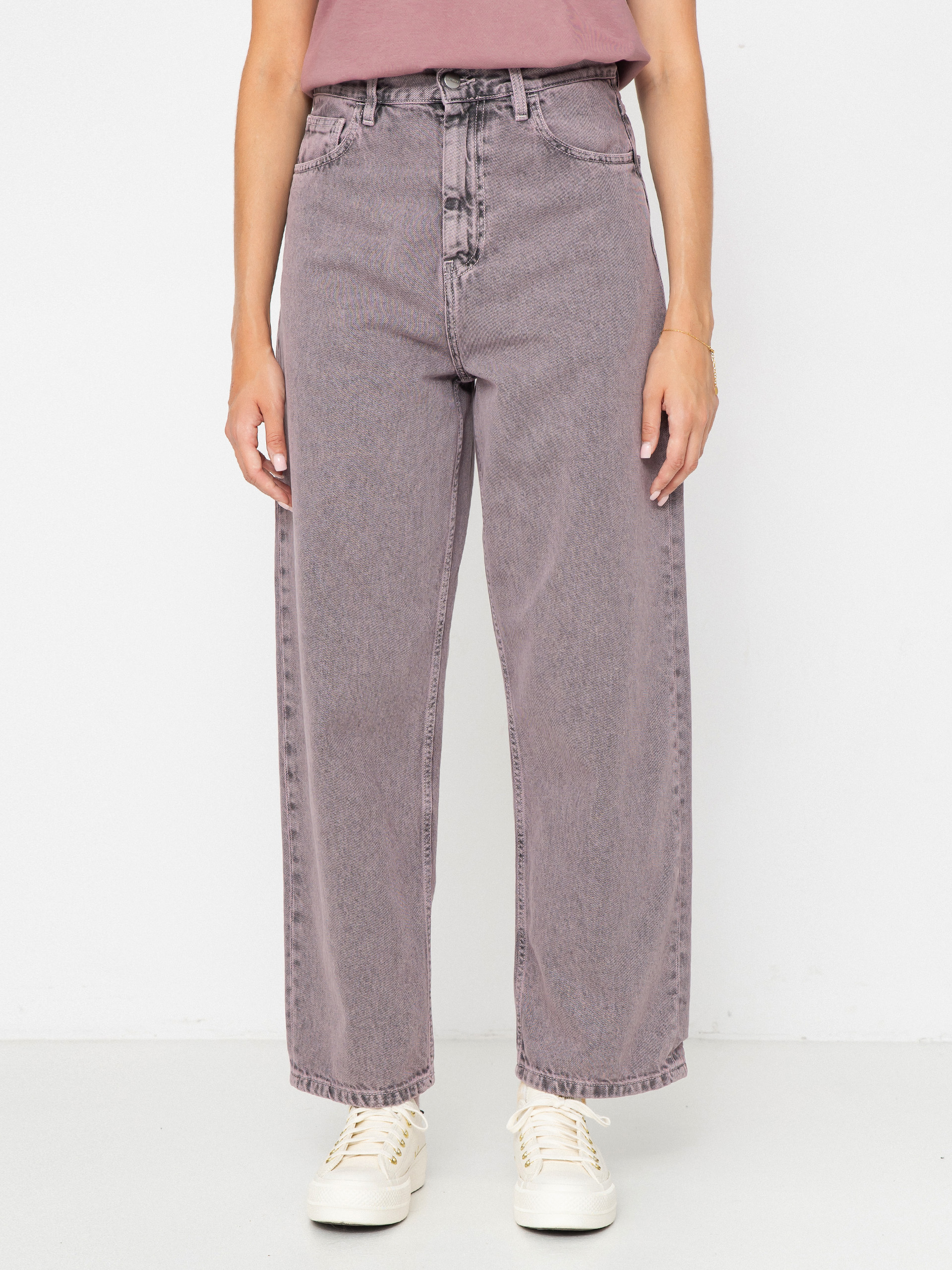 Carhartt WIP Brandon Wmn Kisnadrág (black/hortensia/garment dyed)