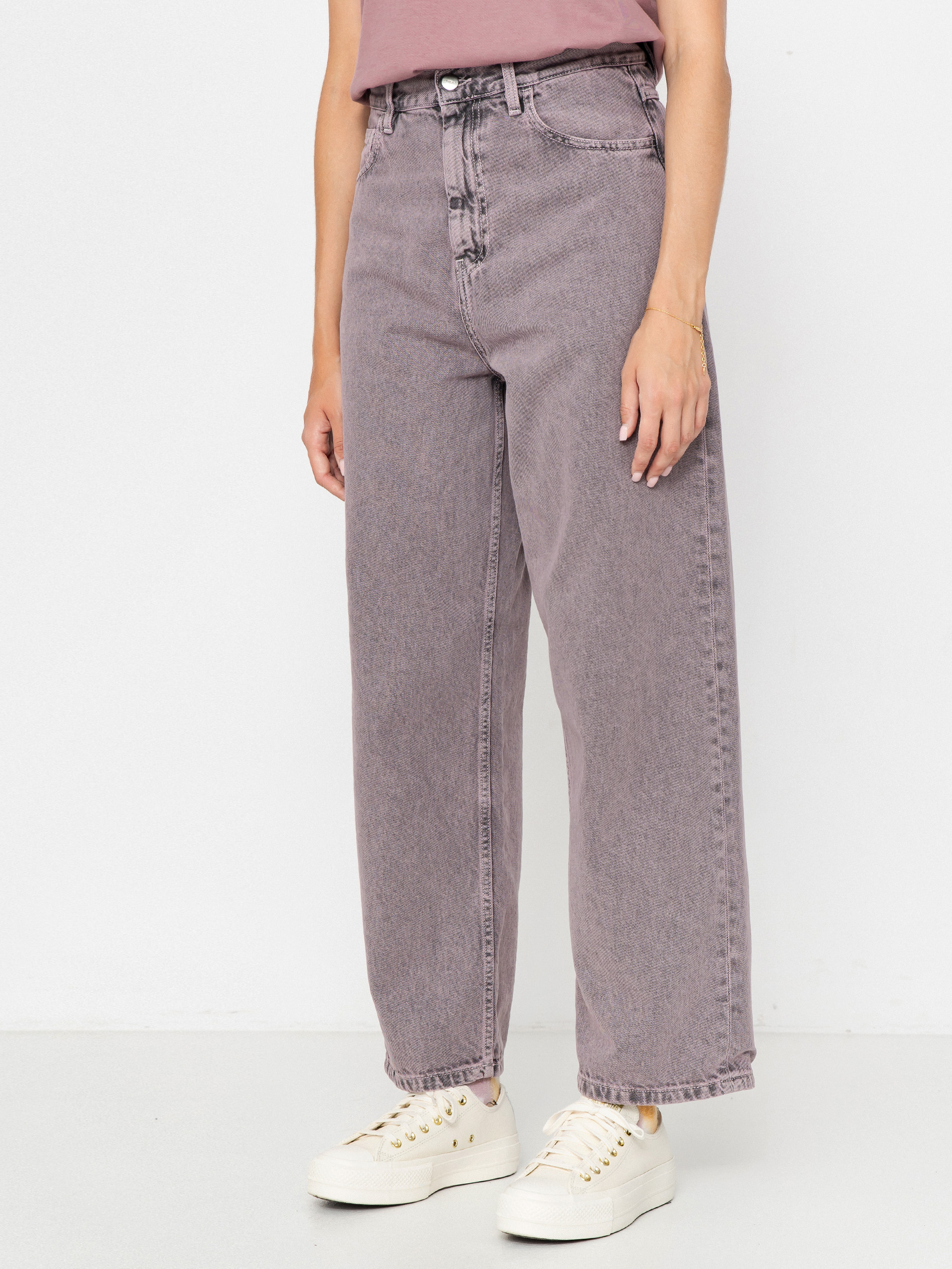 Carhartt WIP Brandon Wmn Kisnadrág (black/hortensia/garment dyed)