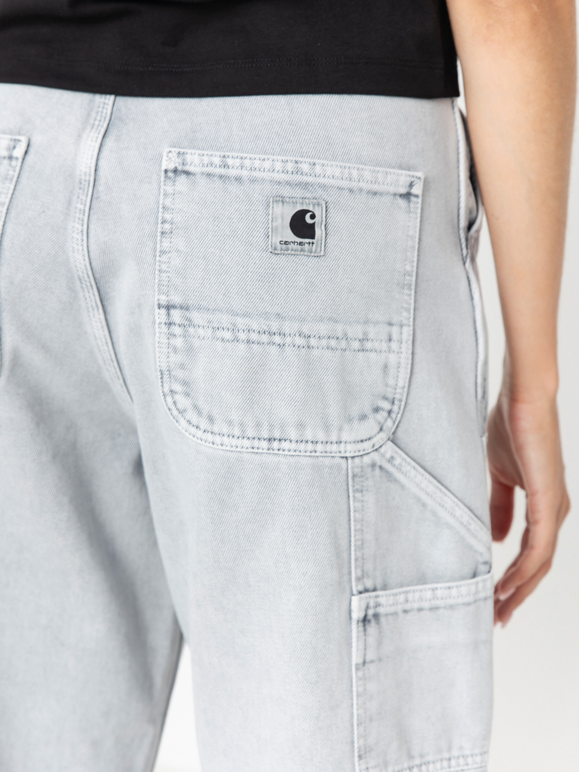 Carhartt WIP Brandon Double Knee Wmn Kisnadrág (black/chalk wash)