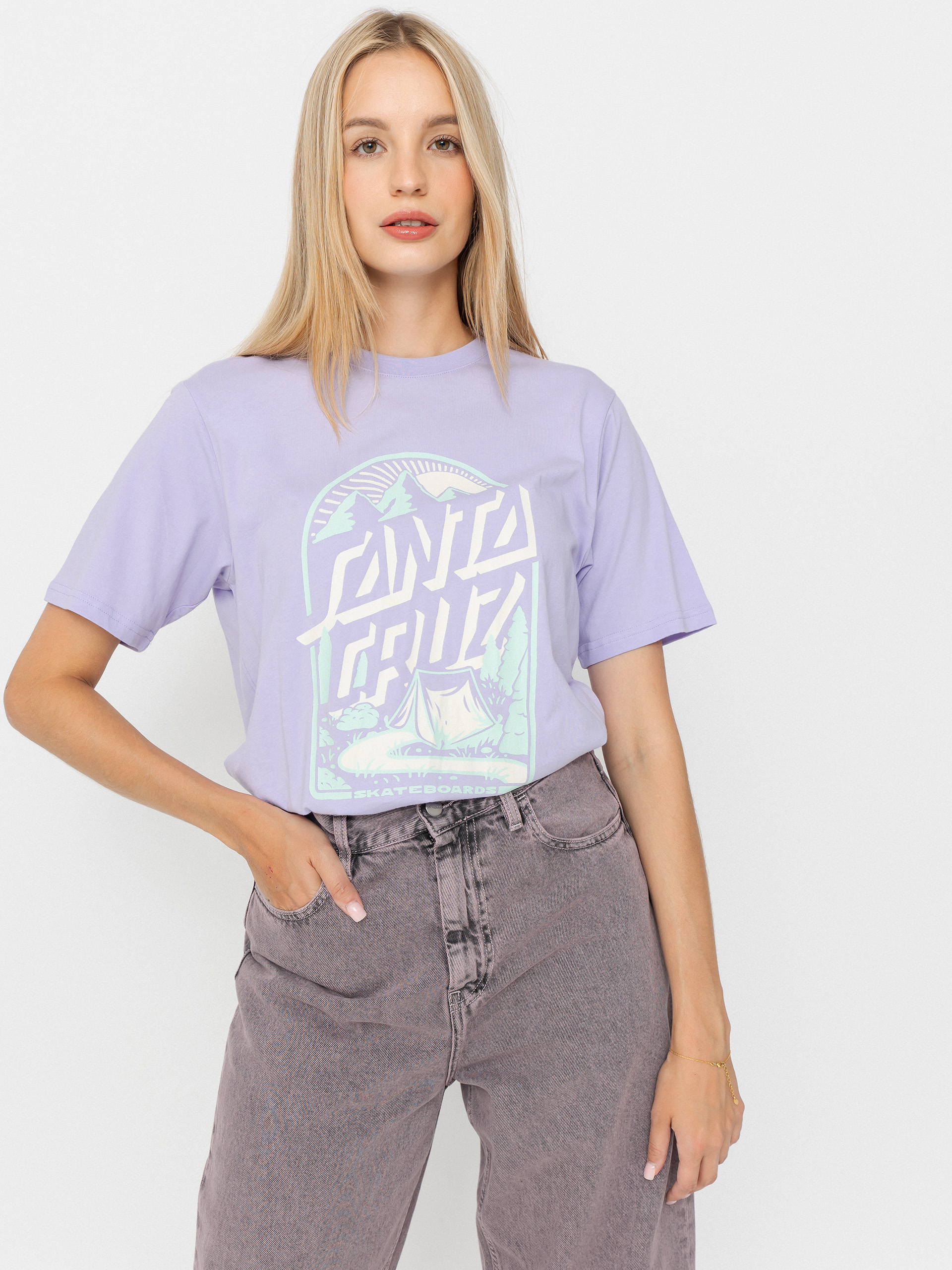 Santa Cruz Camp Retreat Front Wmn Póló (lavender)