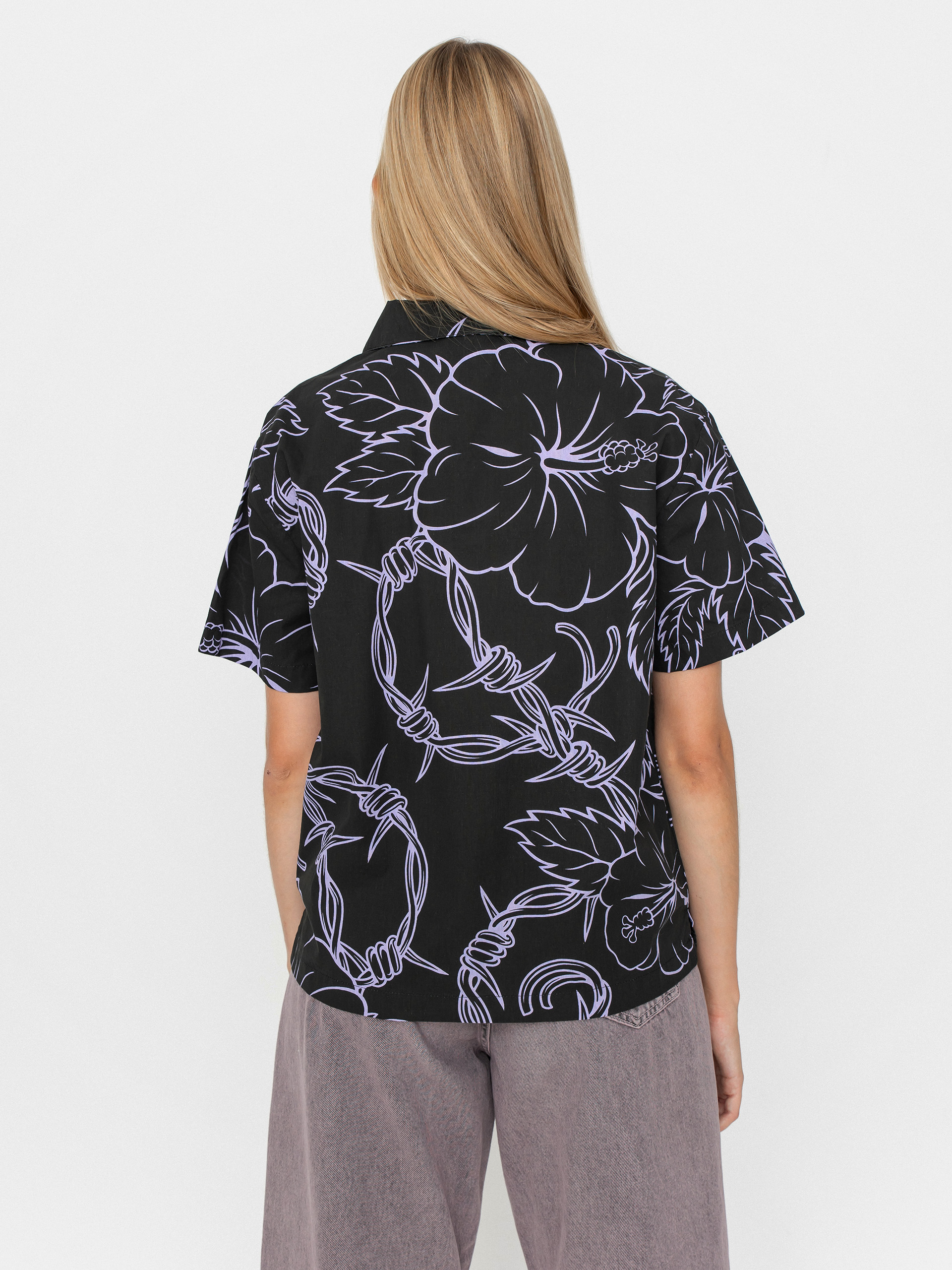 Santa Cruz Mono Cabana Shirt Wmn Ing (black/lavender)