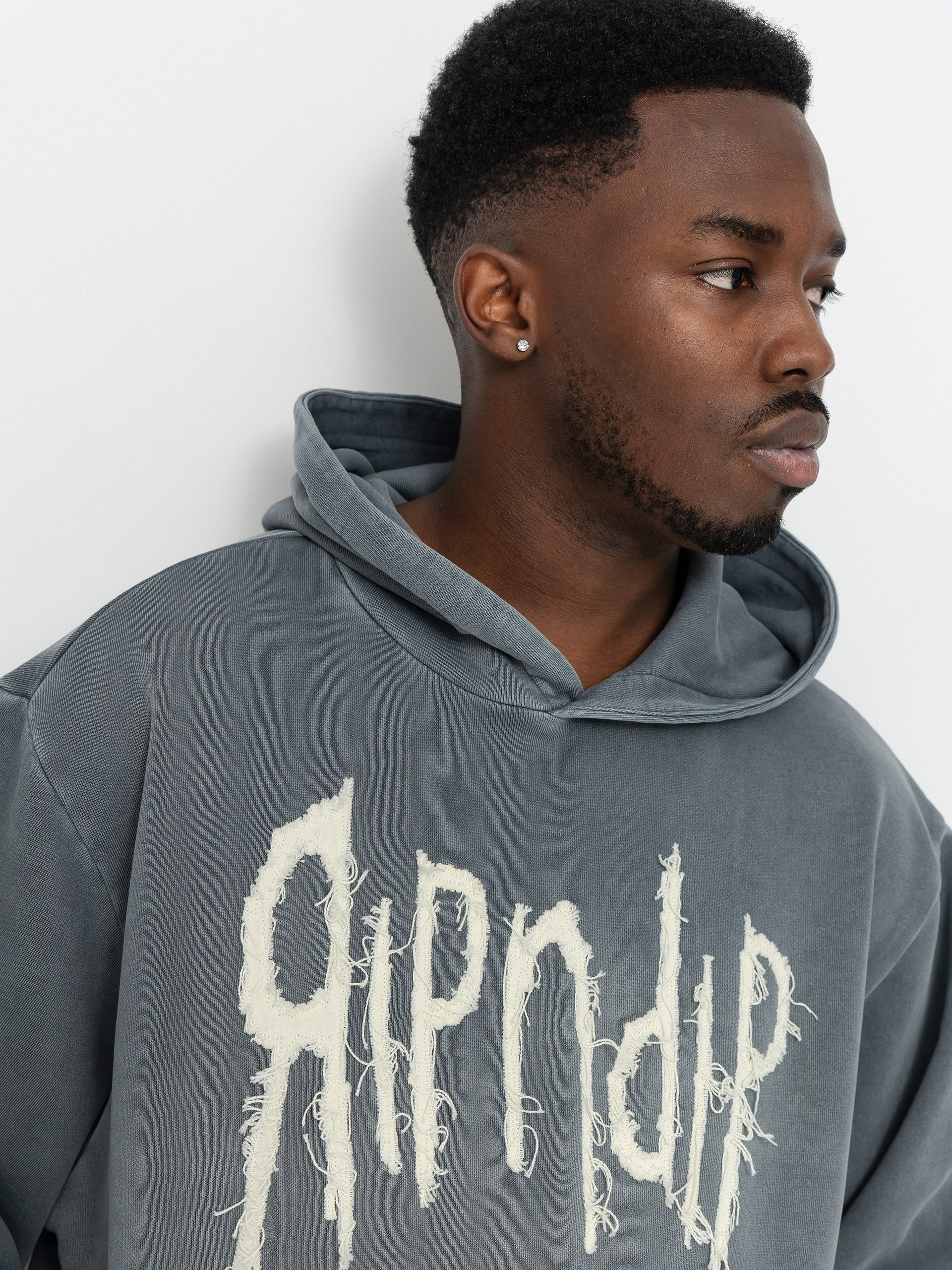 RipNDip Insano Distressed HD Kapucnis pulóver (charcoal vintage wash)