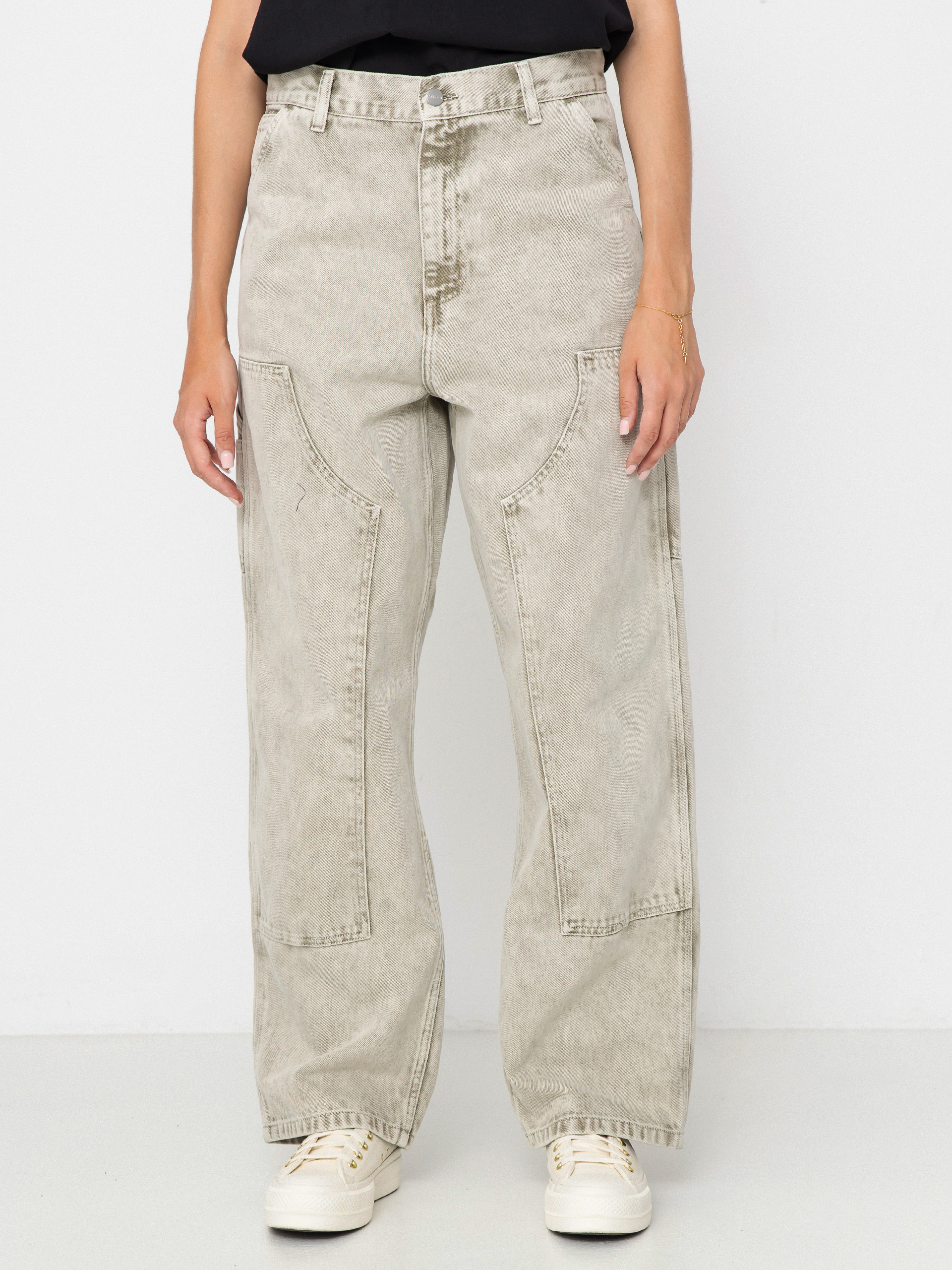 Carhartt WIP Brandon Double Knee Wmn Kisnadru00e1g (opuntia/chalk wash)