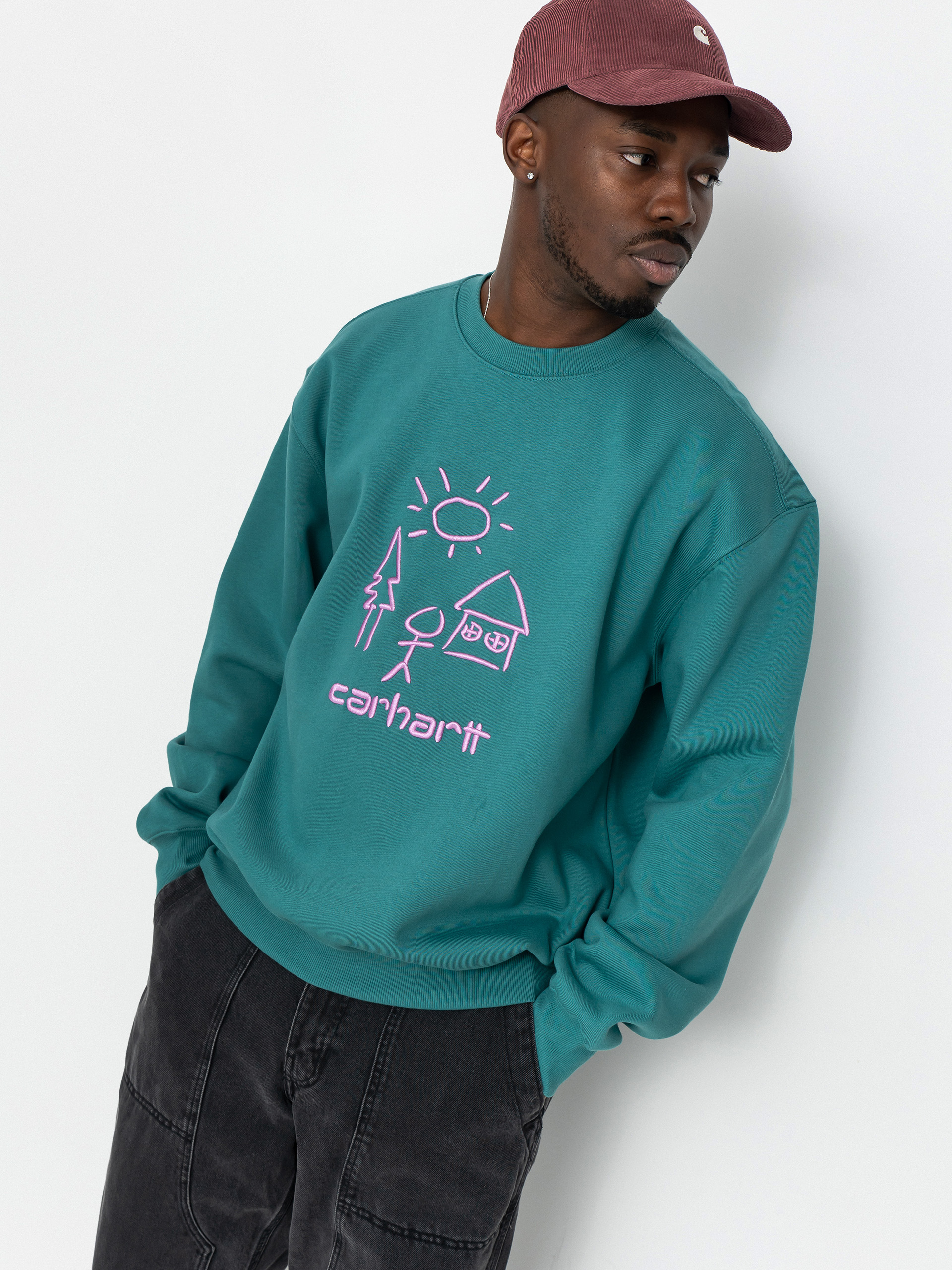 Carhartt WIP Masterpiece Pulóver (saguaro/pink)