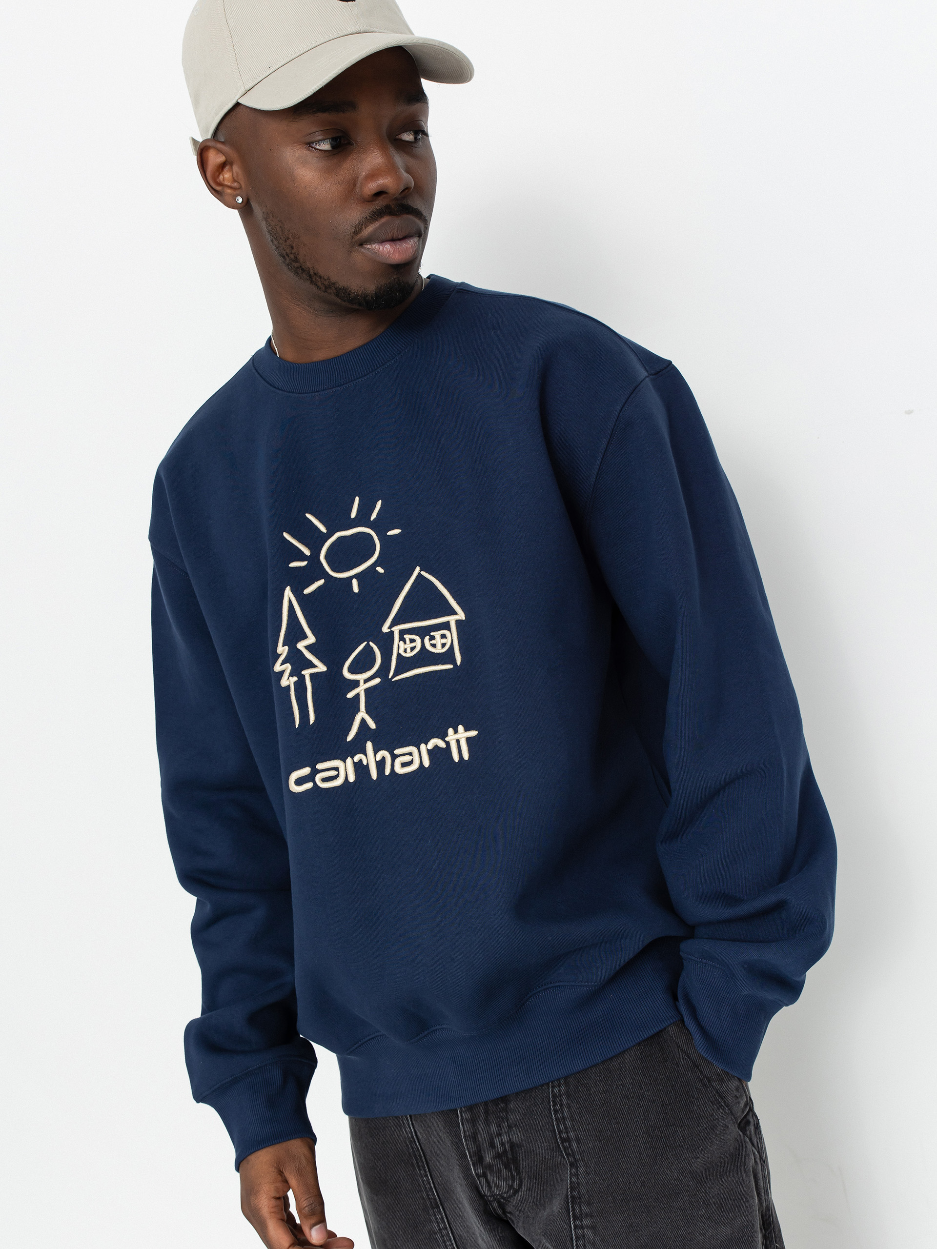 Carhartt WIP Masterpiece Pulóver (air force blue/dusty h brown)