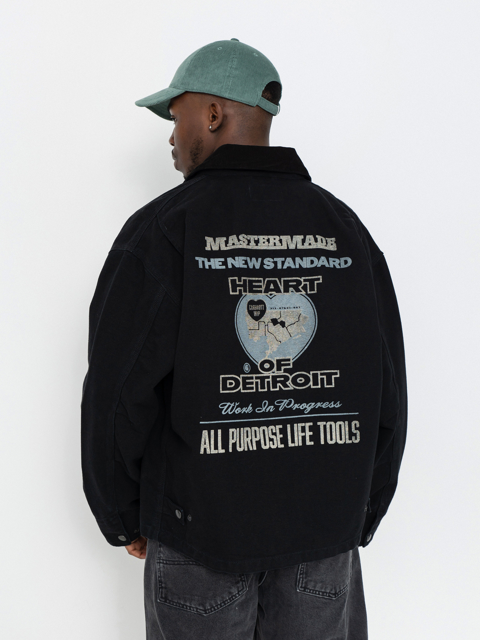 Carhartt WIP OG Arcan Graphic Dzseki (black/black/heavy stone wash)