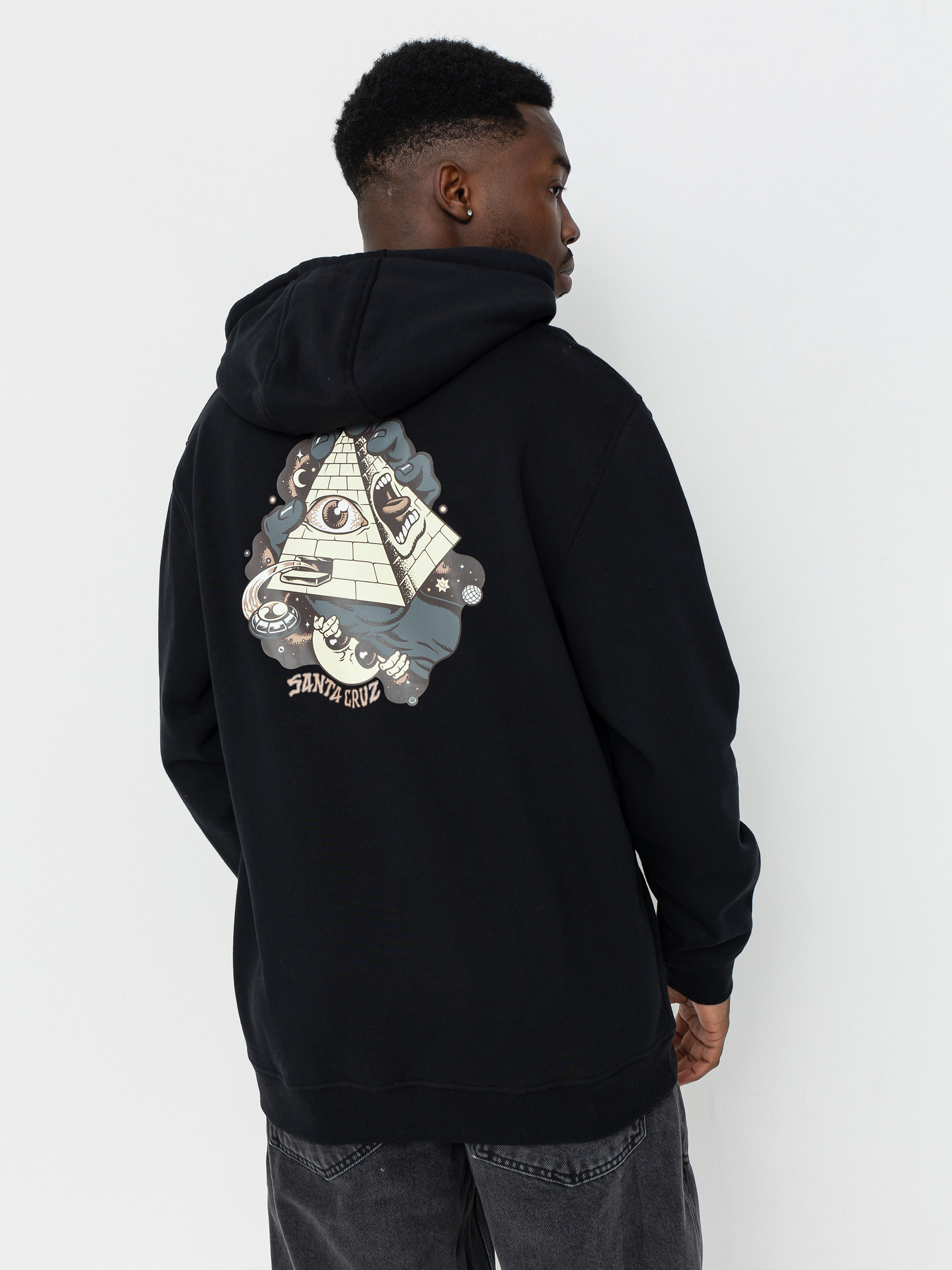 Santa Cruz Knibbs Invasion Hand HD Kapucnis pulóver (black)