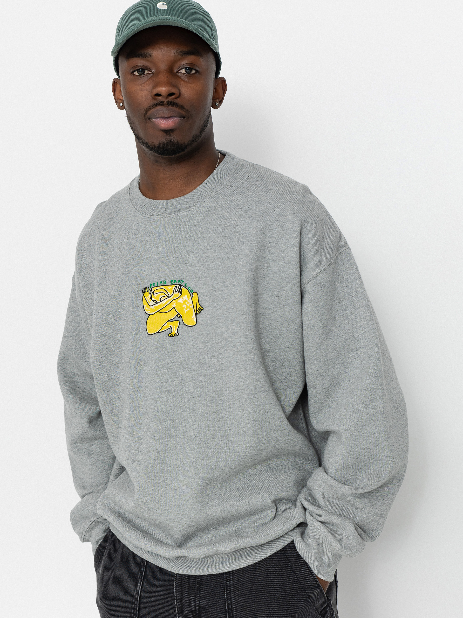 Polar Skate Dave Crewneck Shy Bow Pulu00f3ver (heather grey)