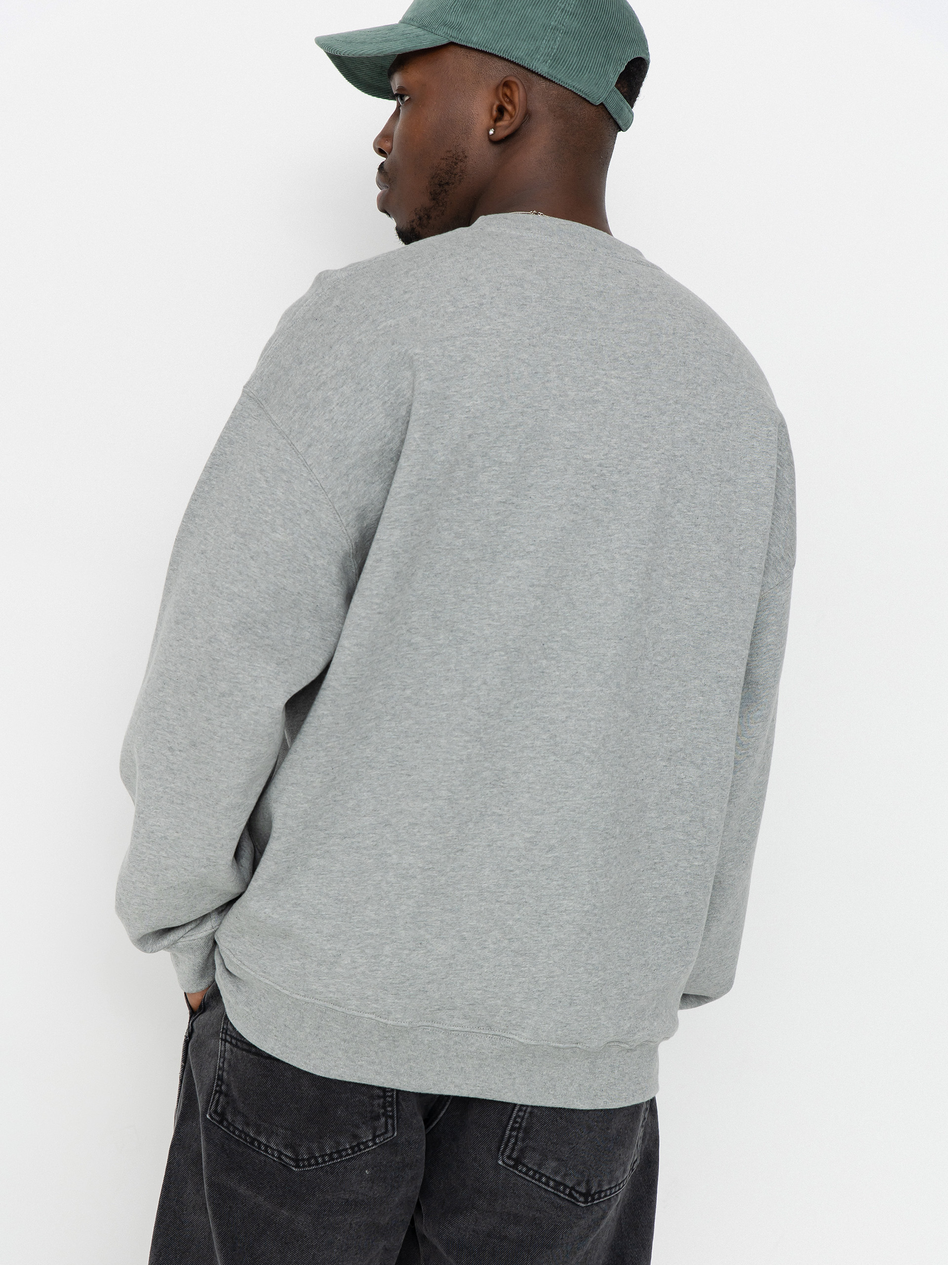 Polar Skate Dave Crewneck Shy Bow Pulóver (heather grey)