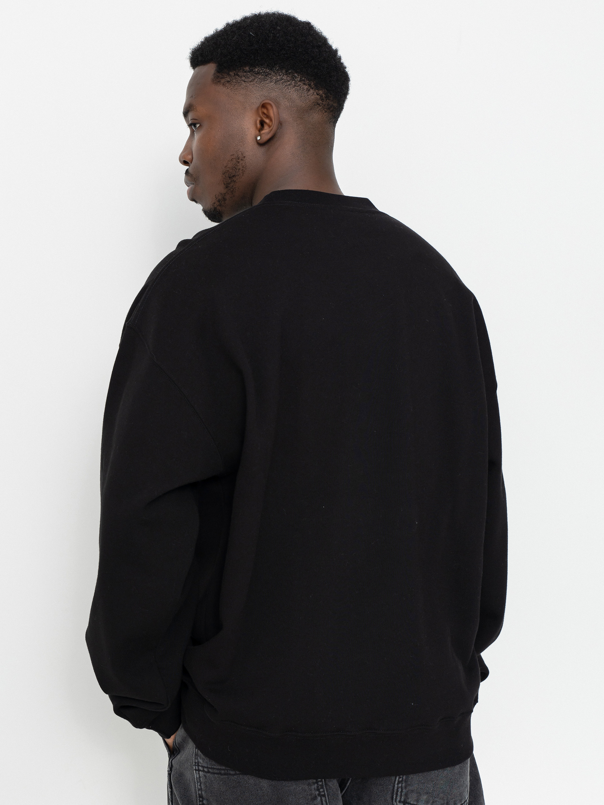 Polar Skate Dave Crewneck Shy Bow Pulóver (black)