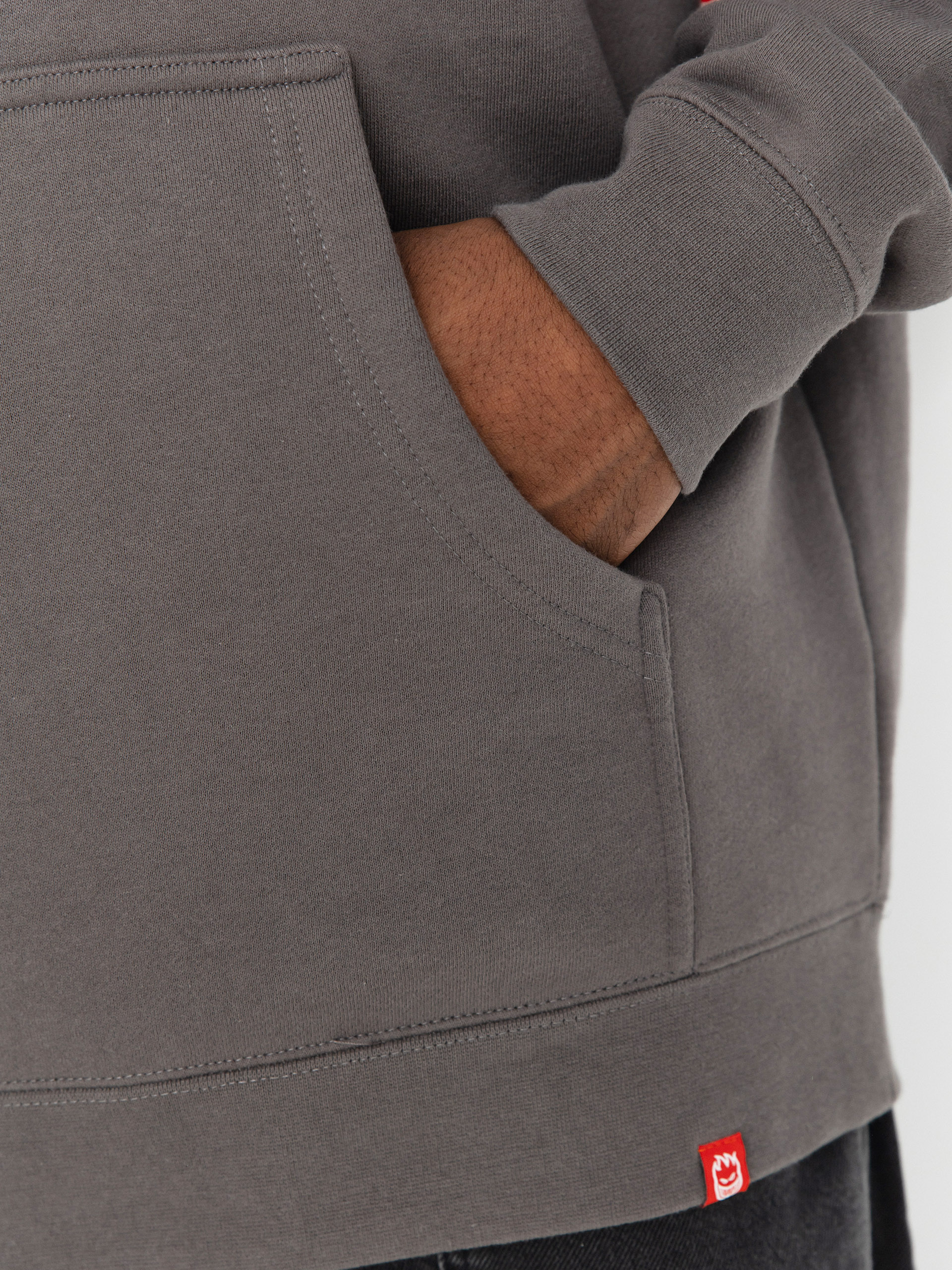 Kapucnis pulóver Spitfire Burnout HD (charcoal solid w/multi color prints)