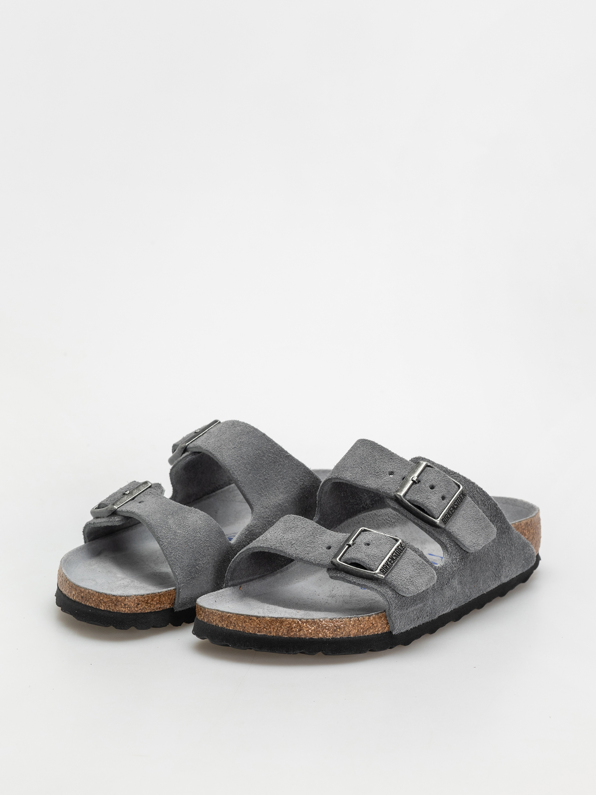 Birkenstock Arizona Suede Leather Narrow Wmn Flip-flop papucsok (basalt gray)