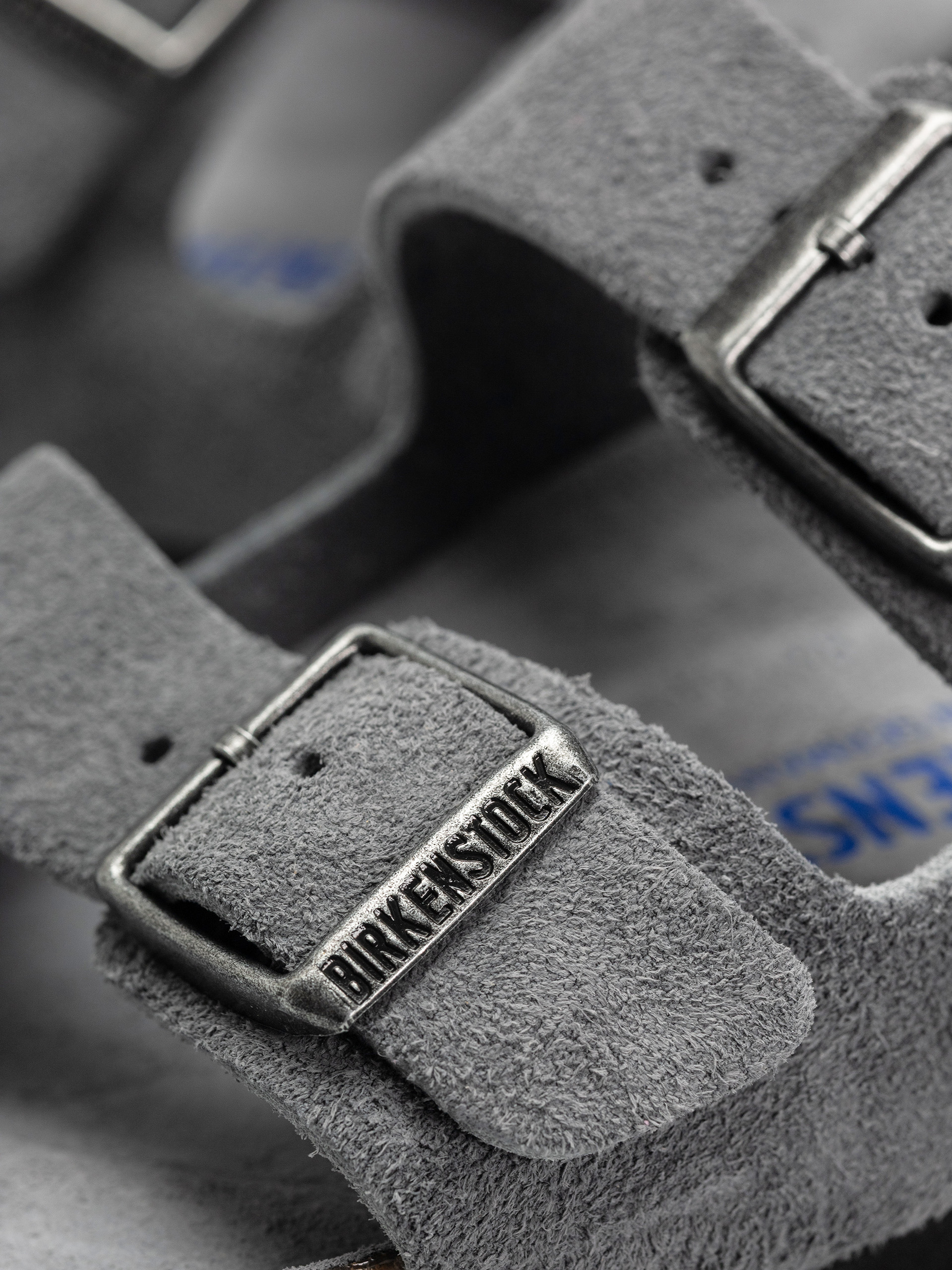 Birkenstock Arizona Suede Leather Narrow Wmn Flip-flop papucsok (basalt gray)