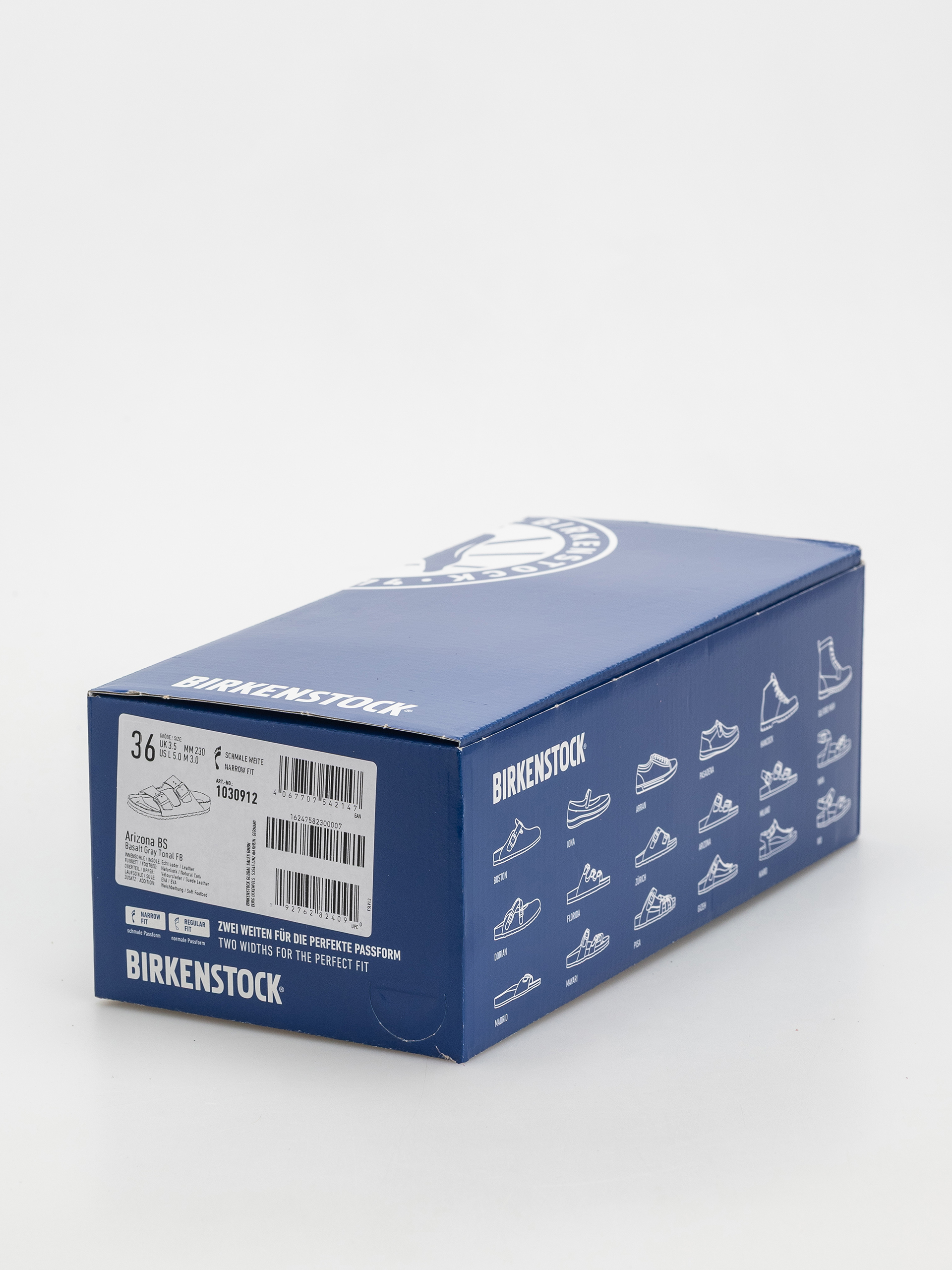 Birkenstock Arizona Suede Leather Narrow Wmn Flip-flop papucsok (basalt gray)