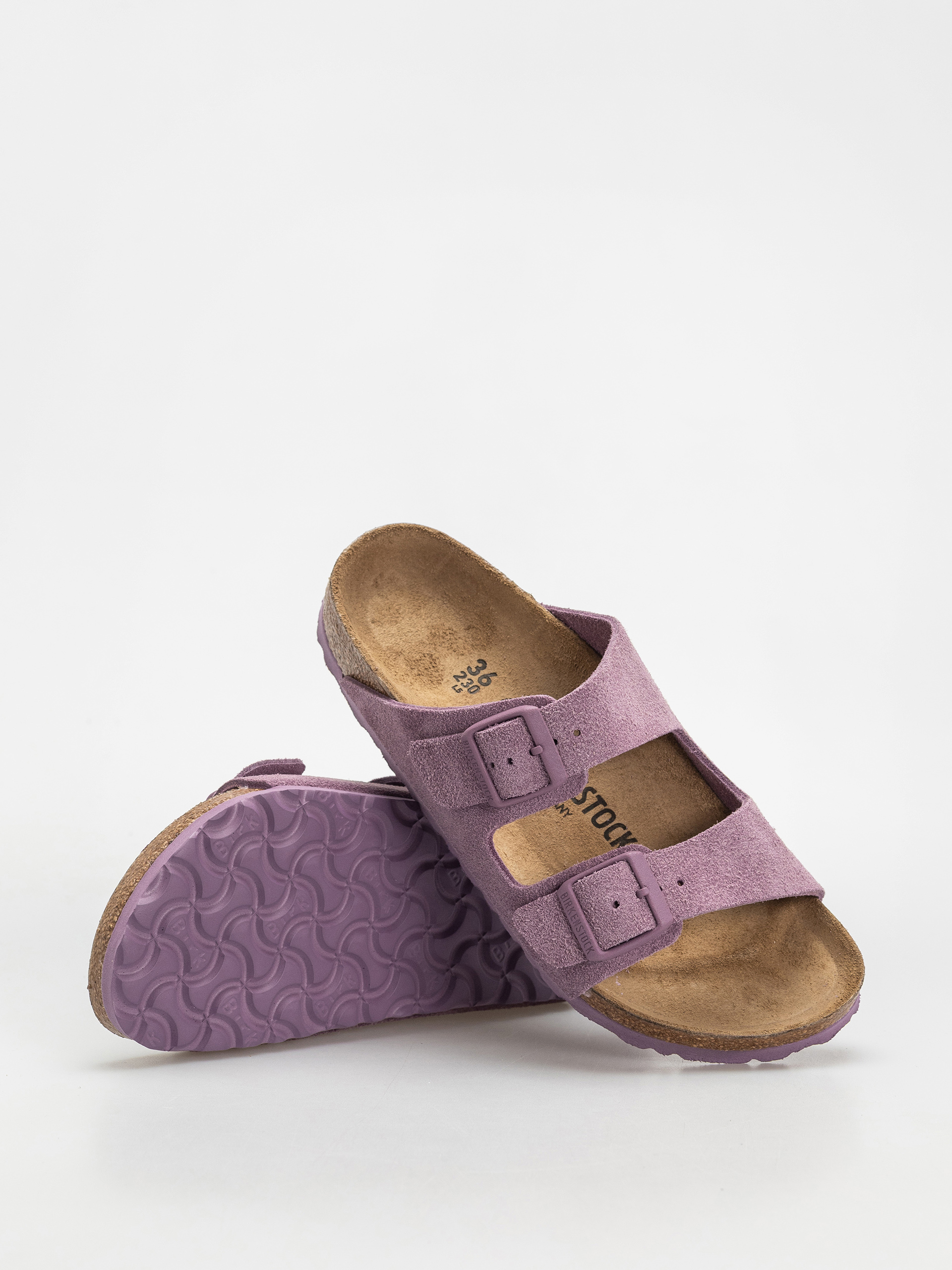Birkenstock Arizona Suede Leather Narrow Wmn Flip-flop papucsok (mauve)