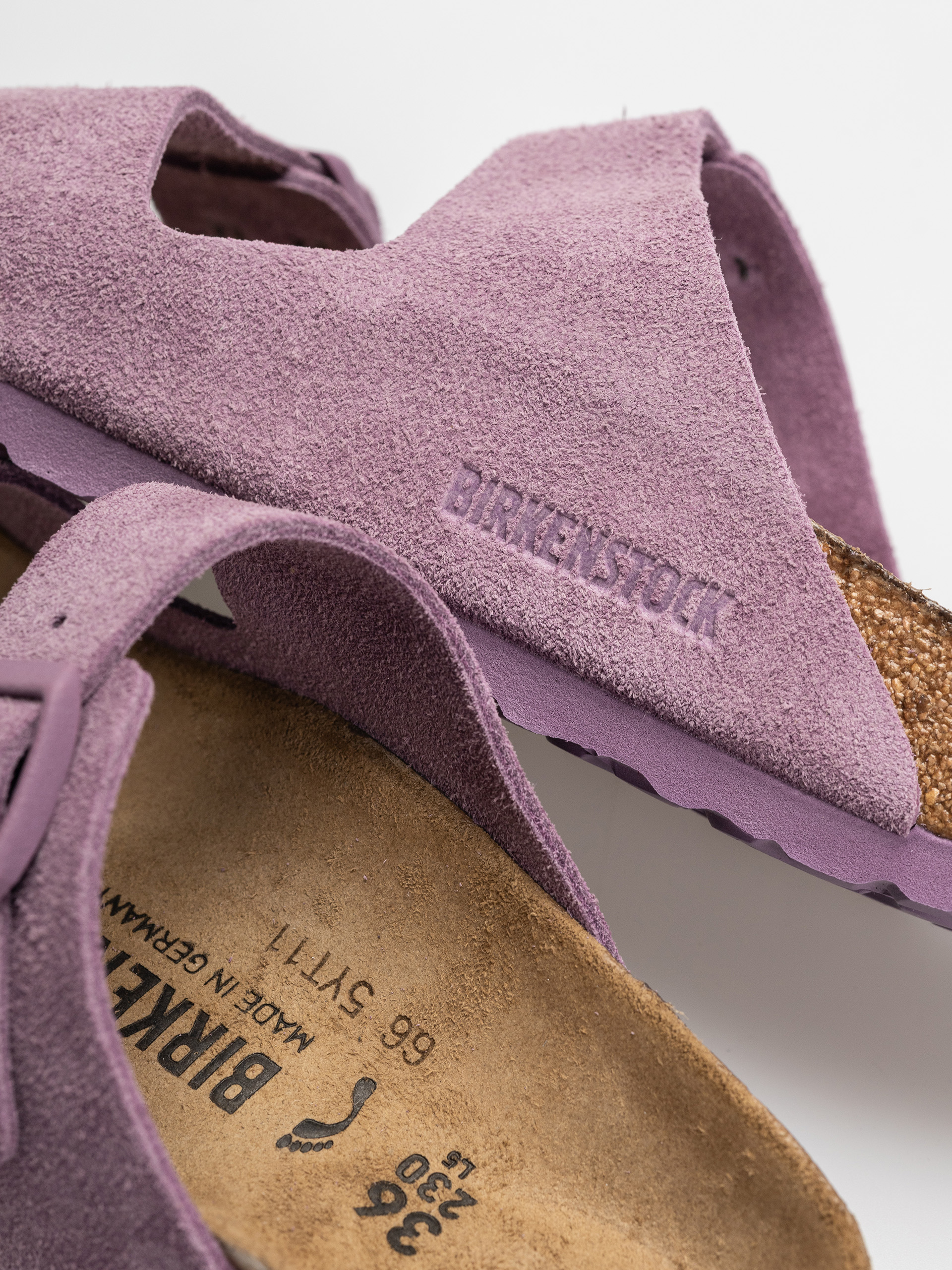 Birkenstock Arizona Suede Leather Narrow Wmn Flip-flop papucsok (mauve)