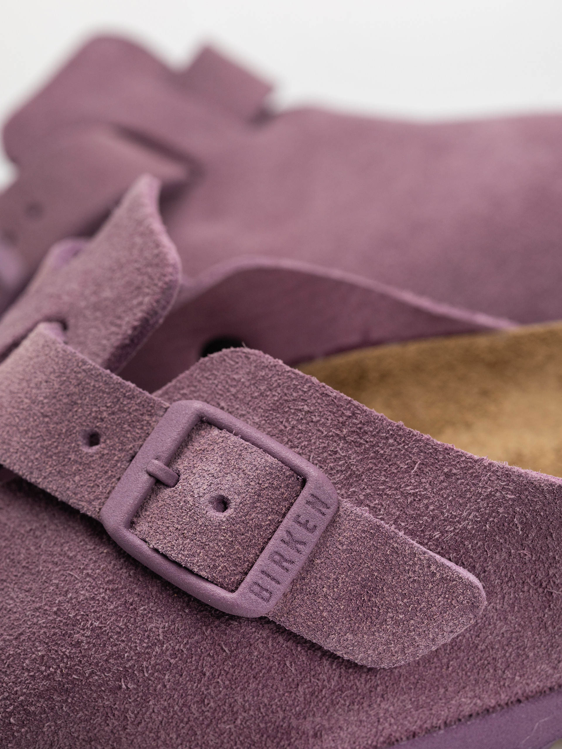 Birkenstock Boston Suede Leather Narrow Wmn Flip-flop papucsok (mauve)