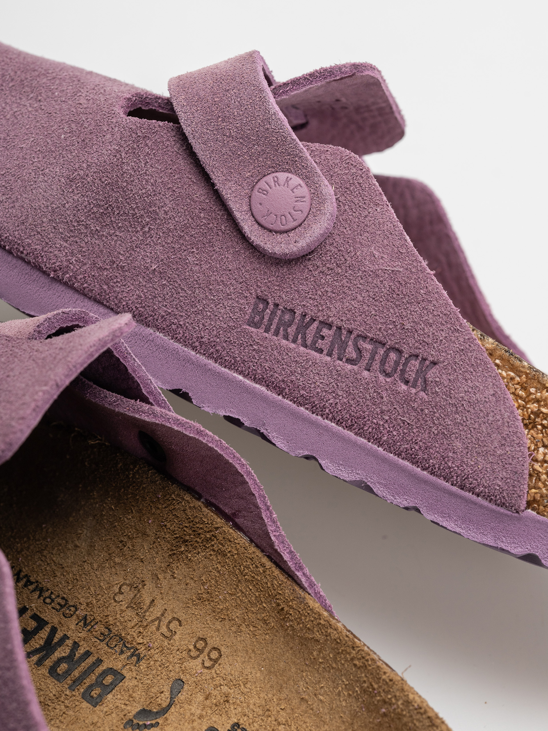 Birkenstock Boston Suede Leather Narrow Wmn Flip-flop papucsok (mauve)