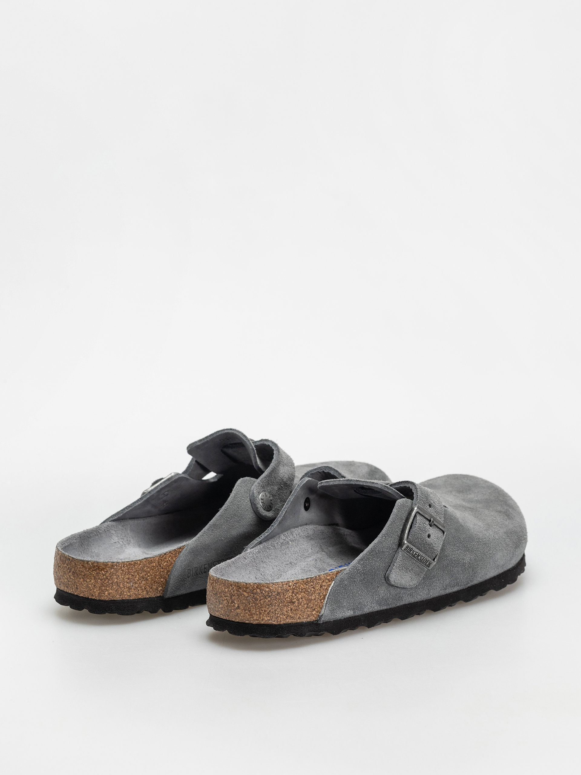 Birkenstock Boston SFB Suede Leather Regular Flip-flop papucsok (basalt gray)