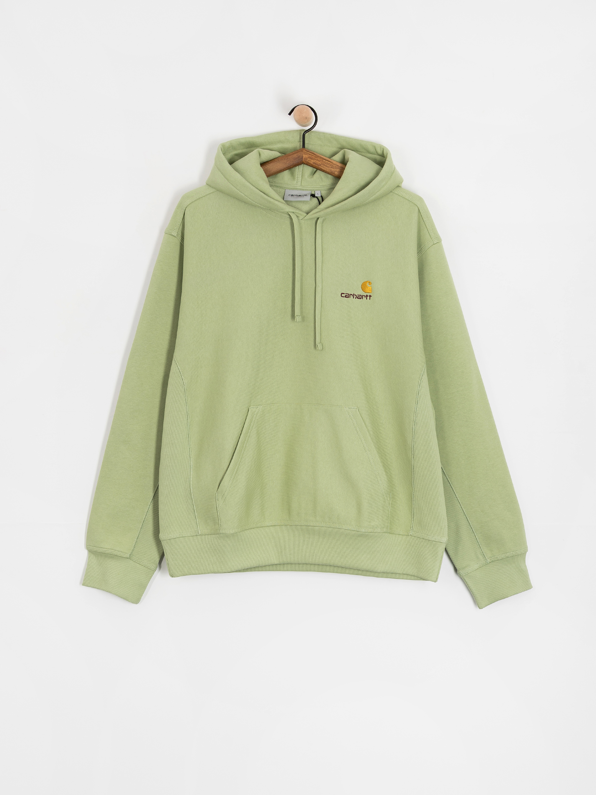 Carhartt WIP American Script HD Kapucnis pulóver (pale olive)