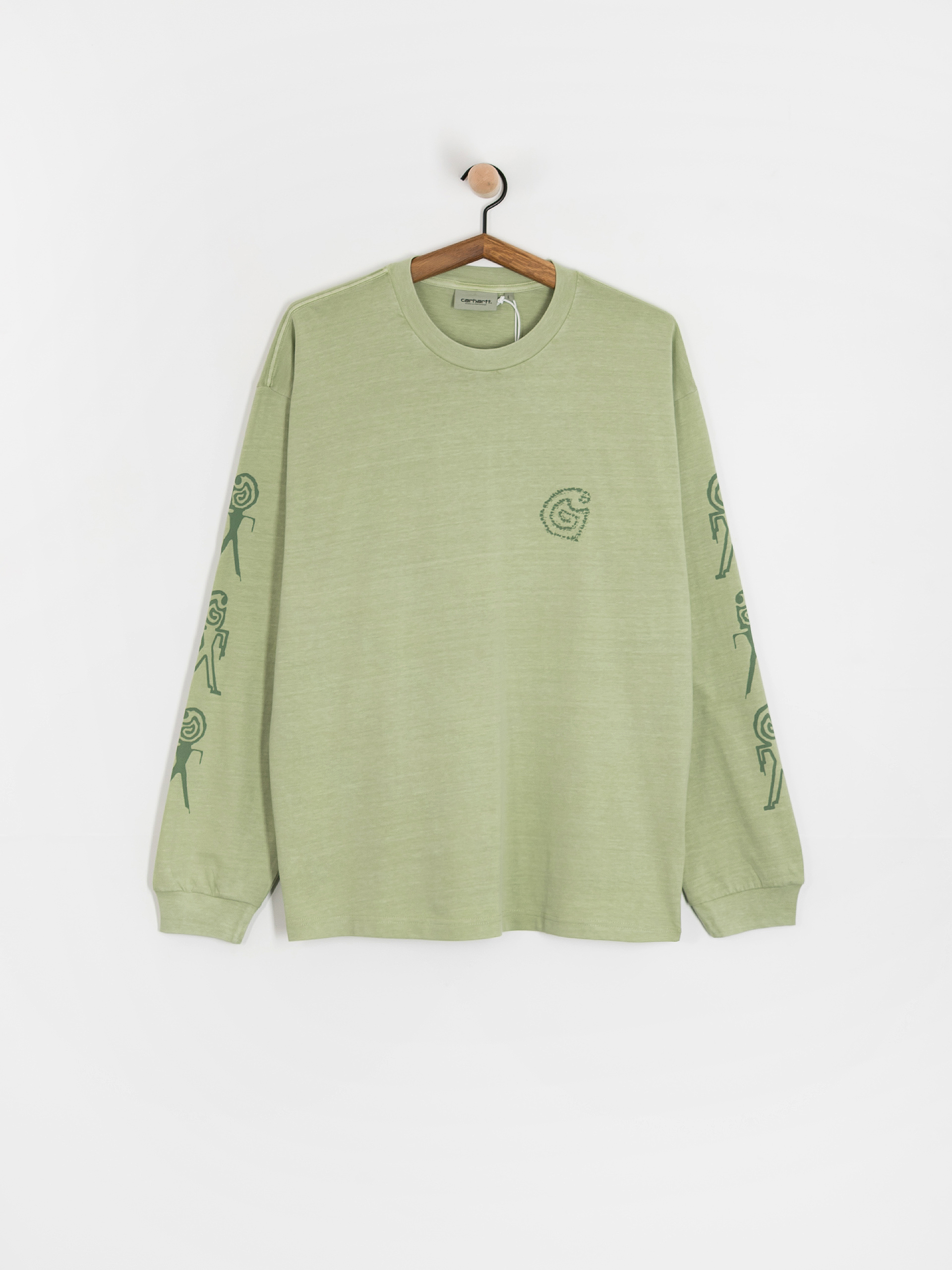 Carhartt WIP Terrestrial Hosszú ujjú felső (pale olive/dollar green/pigment garment dyed)