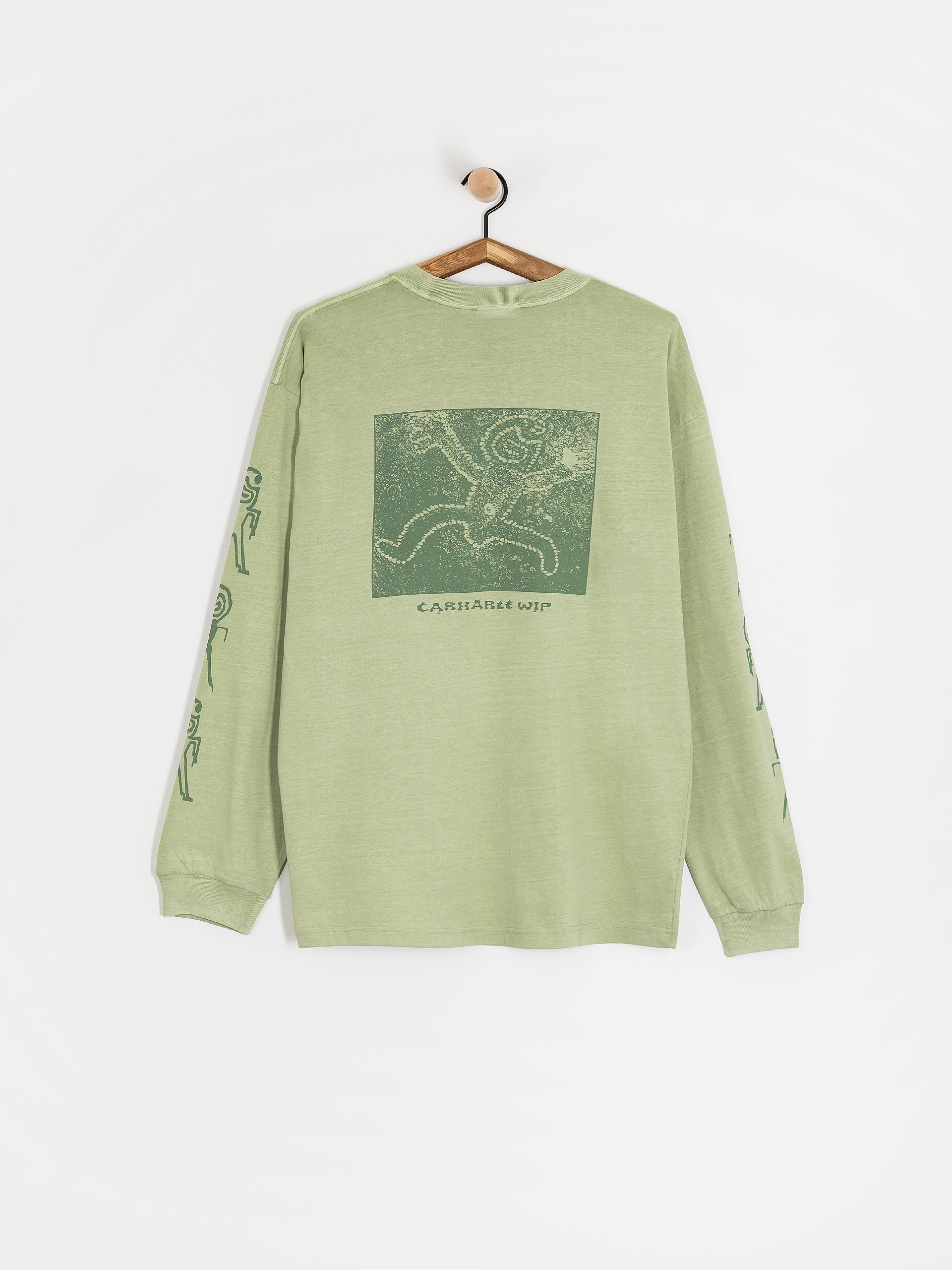 Carhartt WIP Terrestrial Hosszú ujjú felső (pale olive/dollar green/pigment garment dyed)