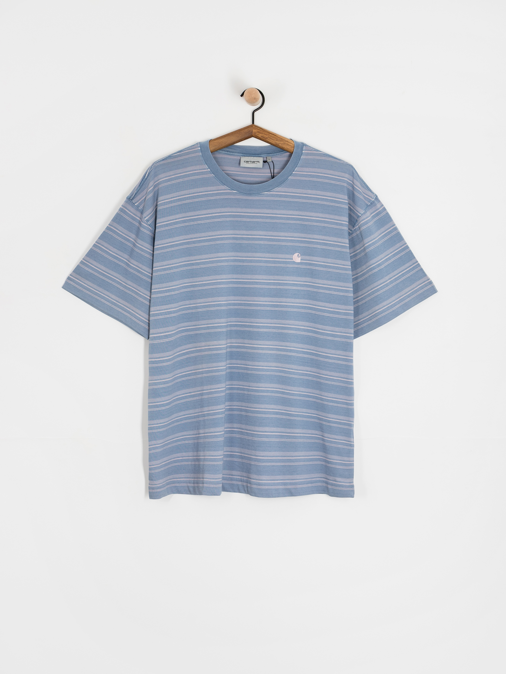 Carhartt WIP Brodine Póló (brodine stripe/sorrent/indigo overdyed)