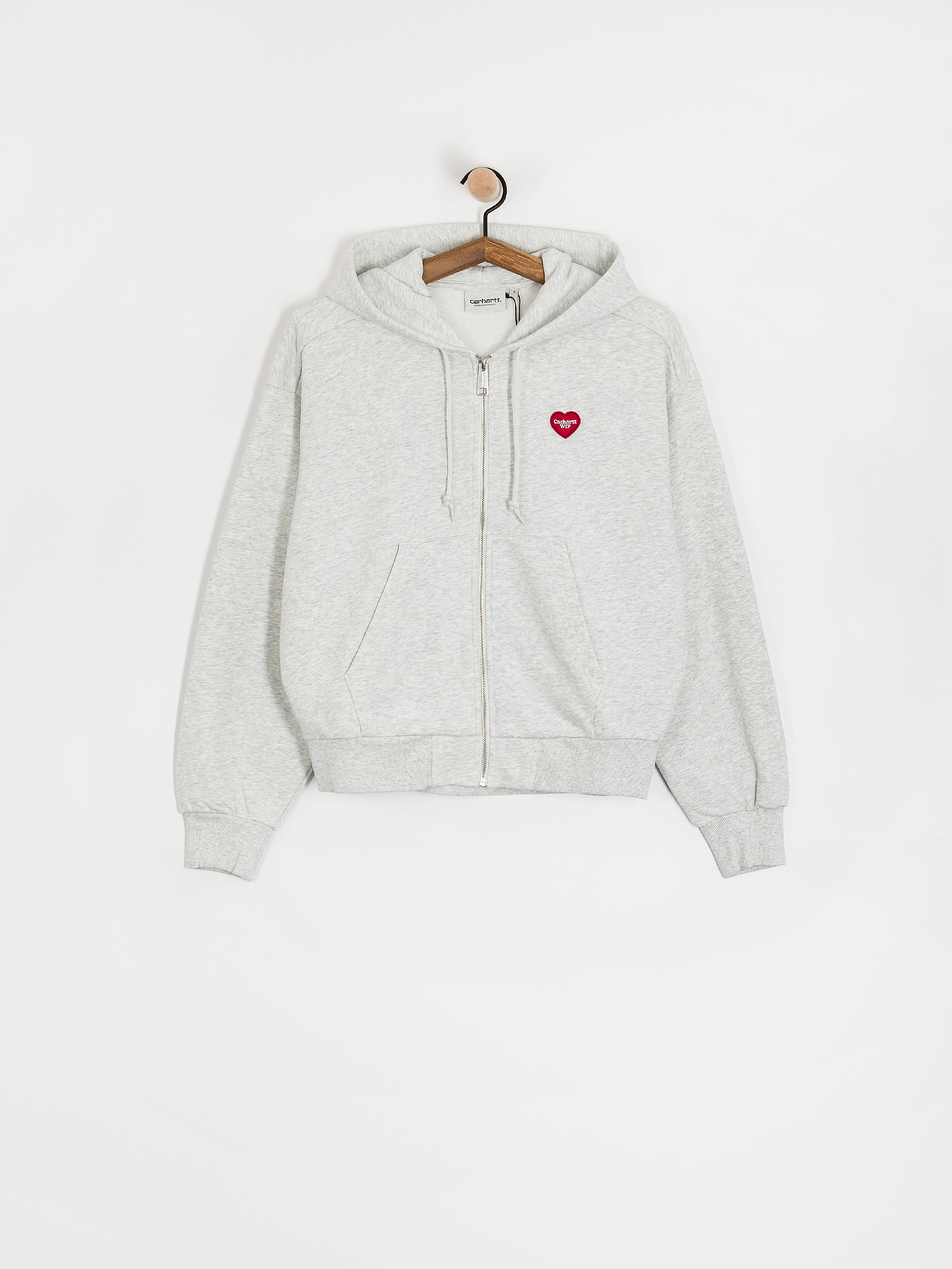 Carhartt WIP Heart II Hartt ZHD Wmn Kapucnis pulóver (ash heather)