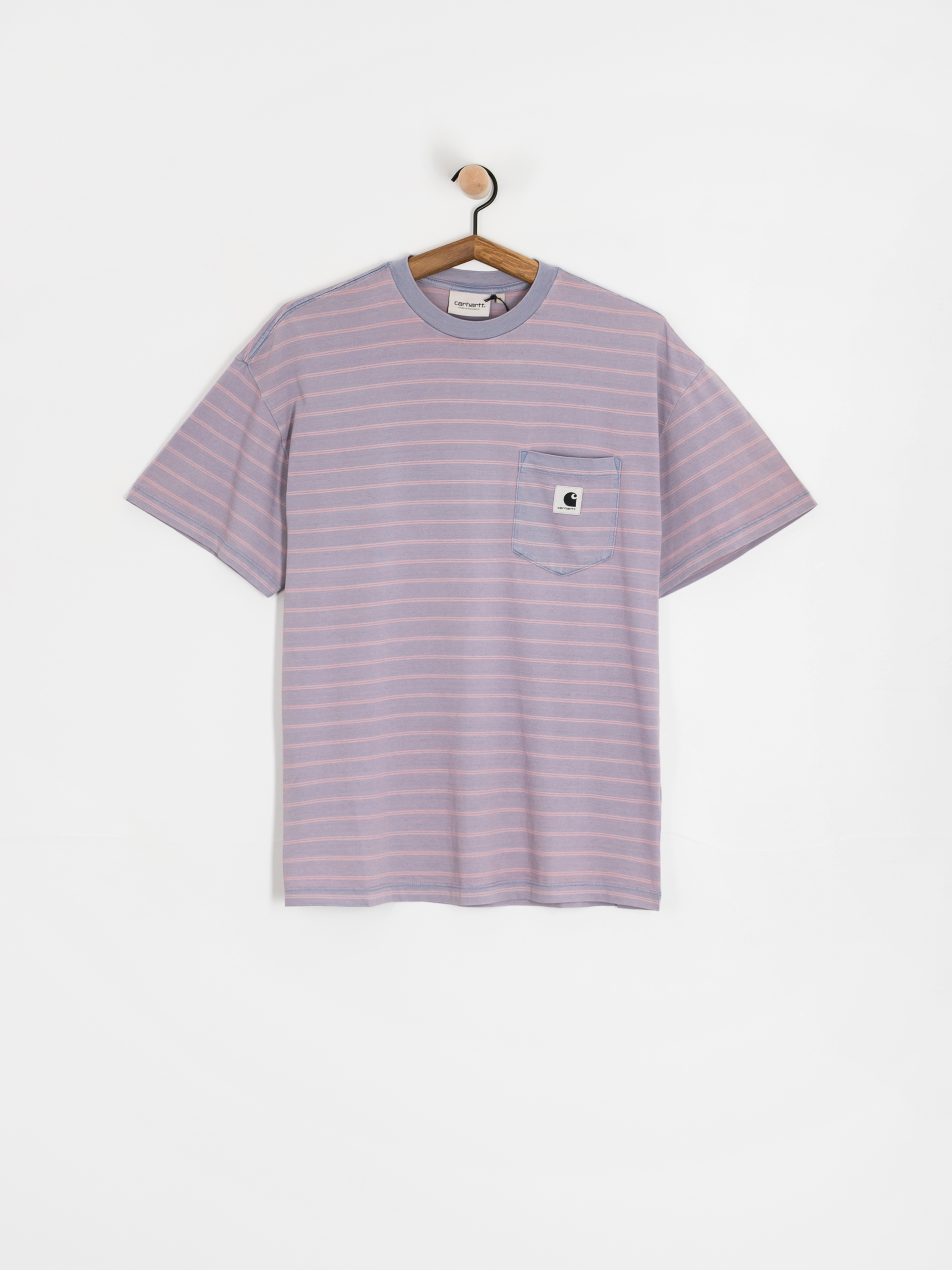 Carhartt WIP Brodina Wmn Póló (brodina stripe/hortensia/indigo overdyed)