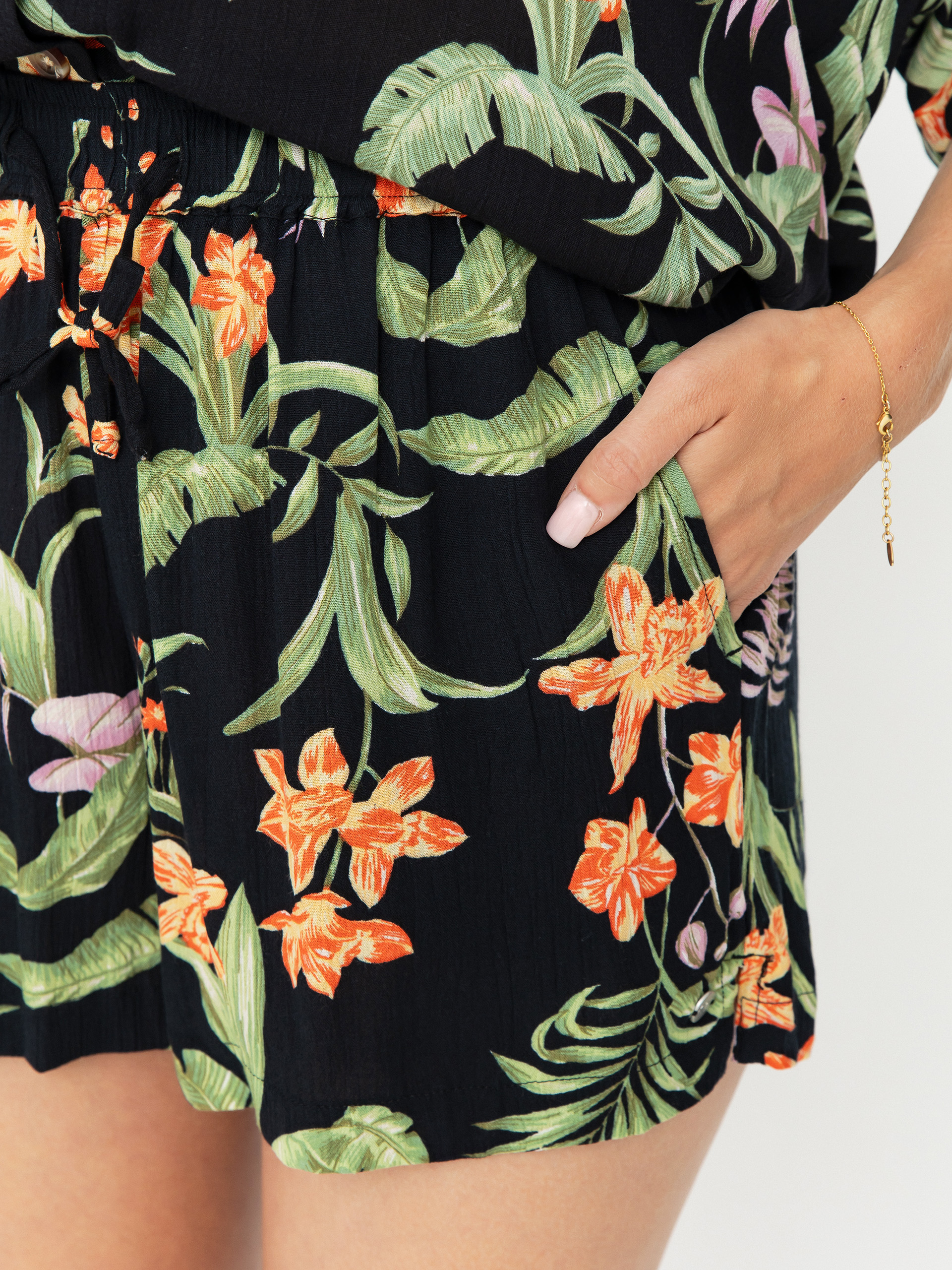 Rövidnadrág Roxy Lekeitio Break High Printed Cr Wmn (anthracite island escape)