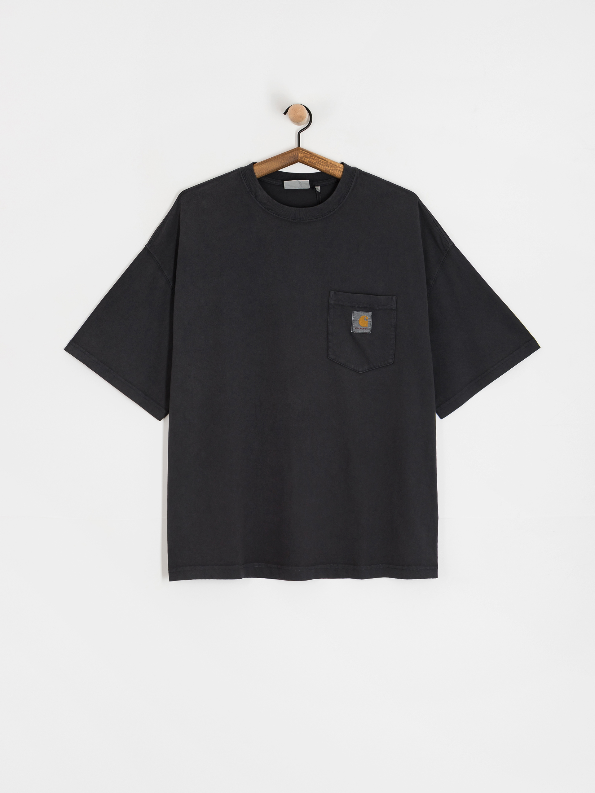 Carhartt WIP Hudson Pocket Póló (black/chalk wash)